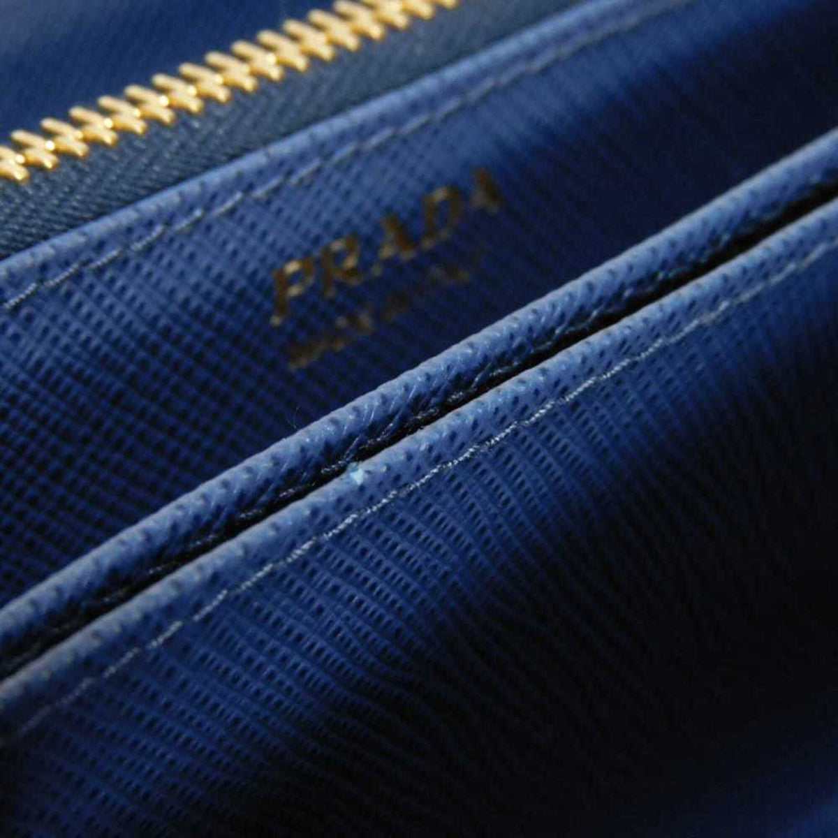 Prada Blue Saffiano Long Wallet (Bi-Fold) (Pre-Owned)