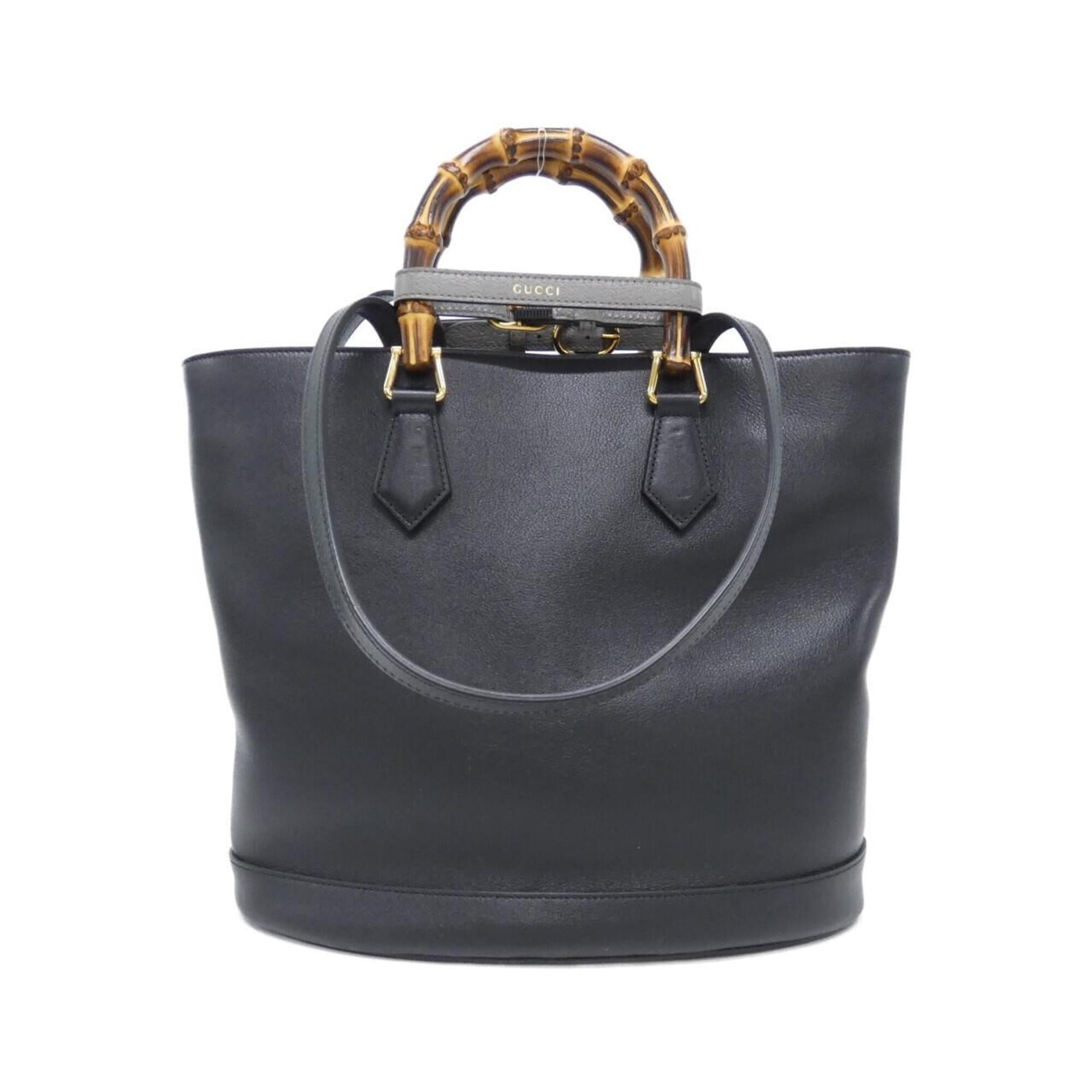 Gucci Black Leather Handbag (Pre-Owned)