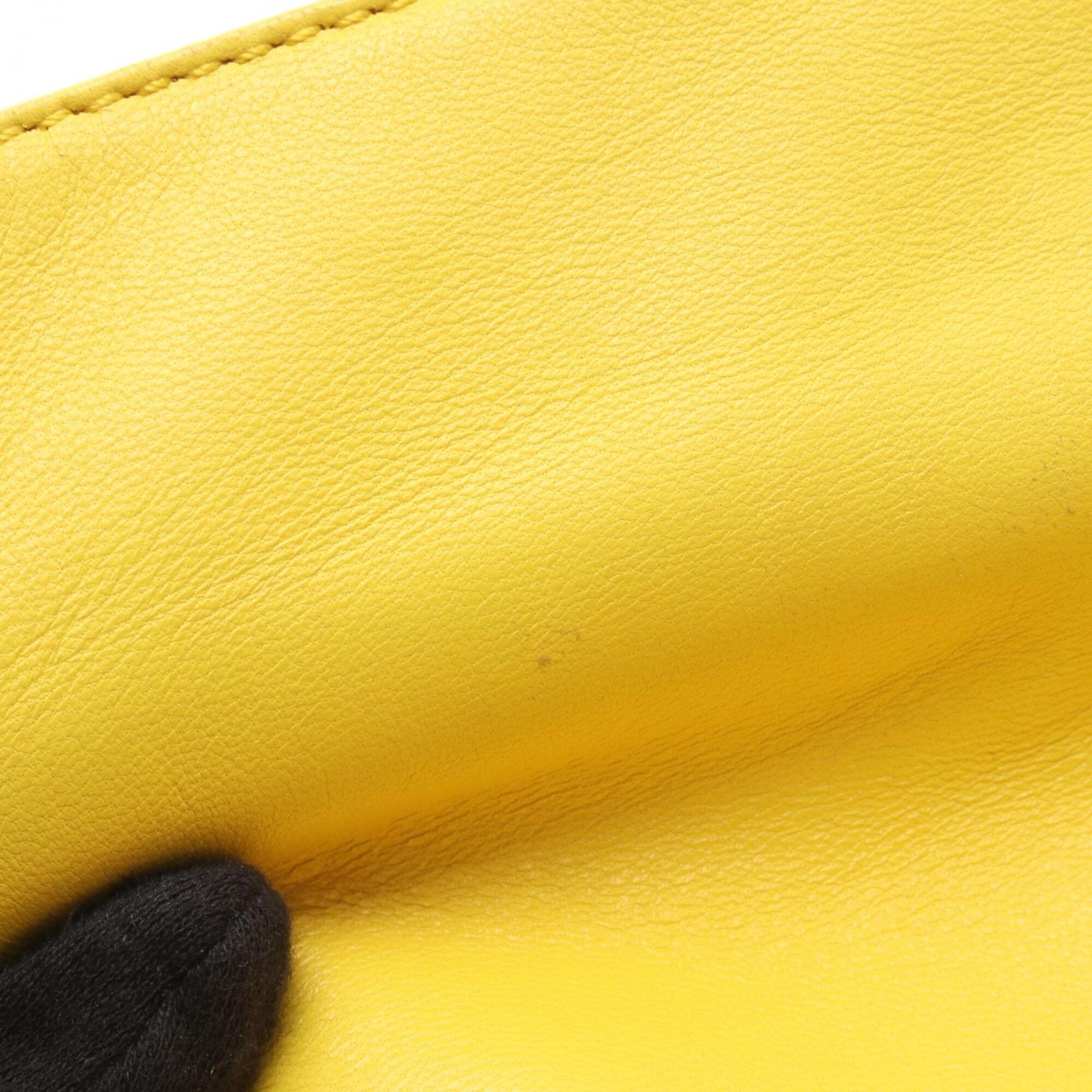 Loewe Yellow Leather Handbag Shoulder Bag (Pre-Owned)