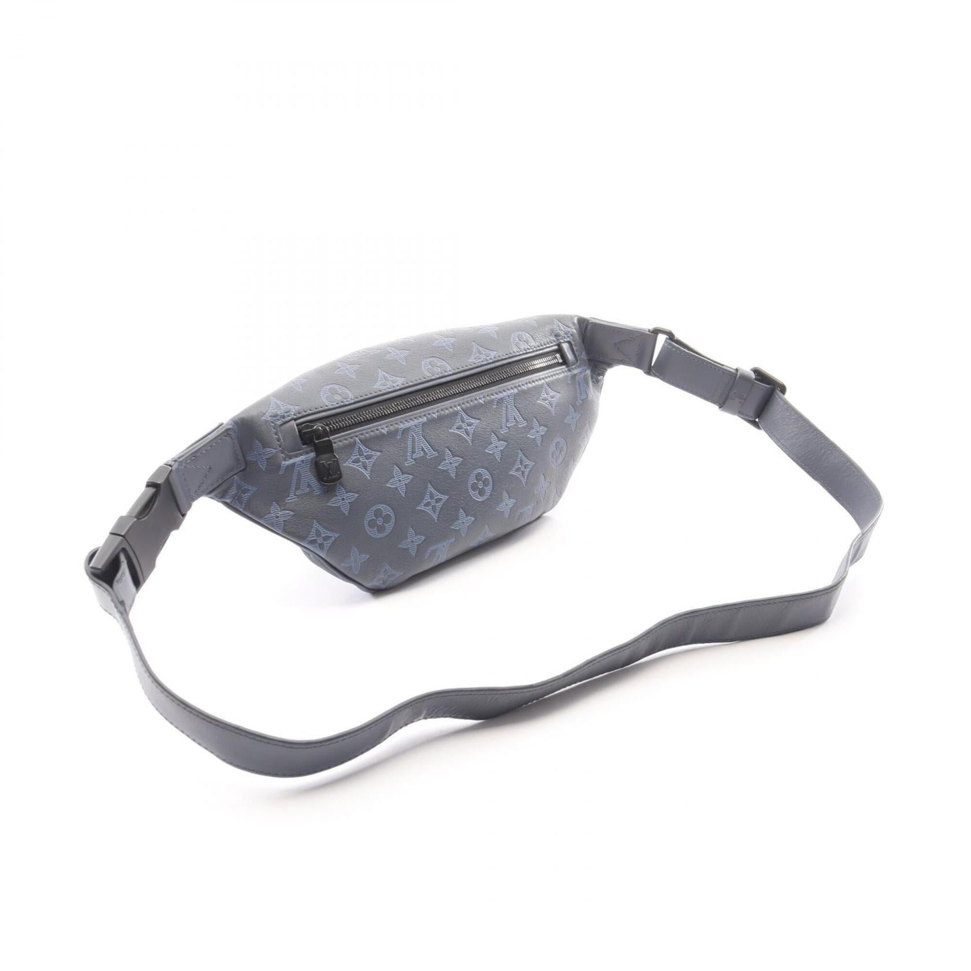Louis Vuitton Navy Leather Fanny Pack Handbag (Pre-Owned)