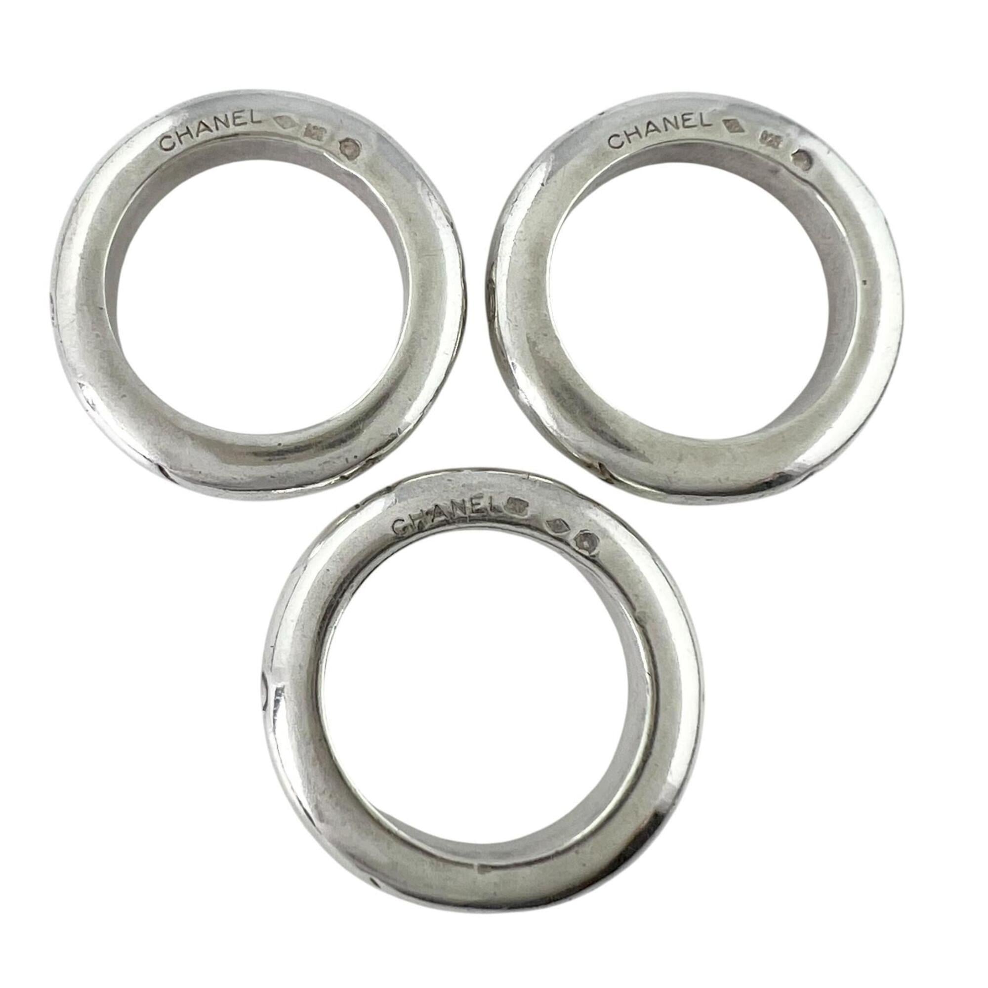 Chanel Silver Silver 925 Band Ring (Pre-Owned)