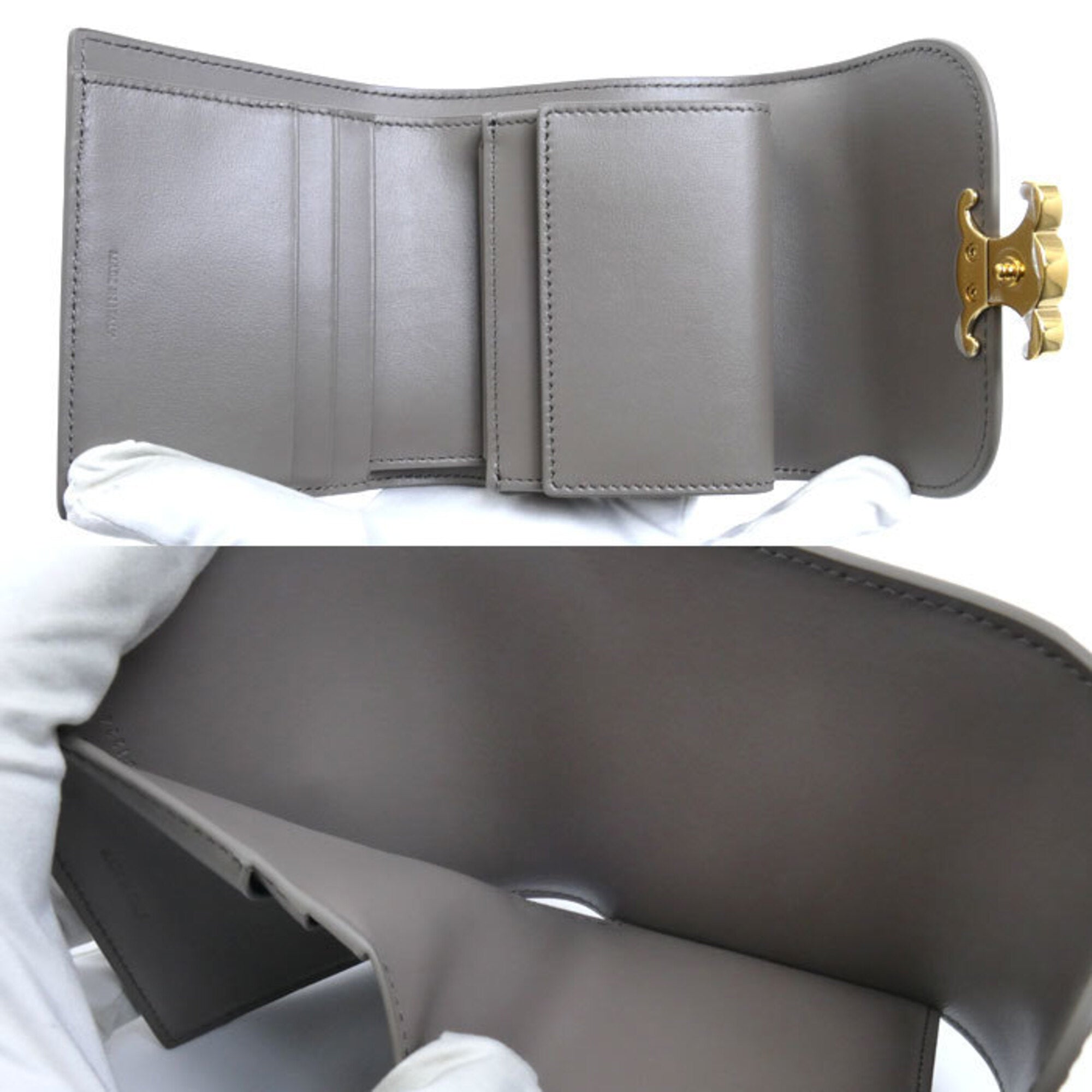 Celine Leather Wallet (Tri-Fold) (Pre-Owned)