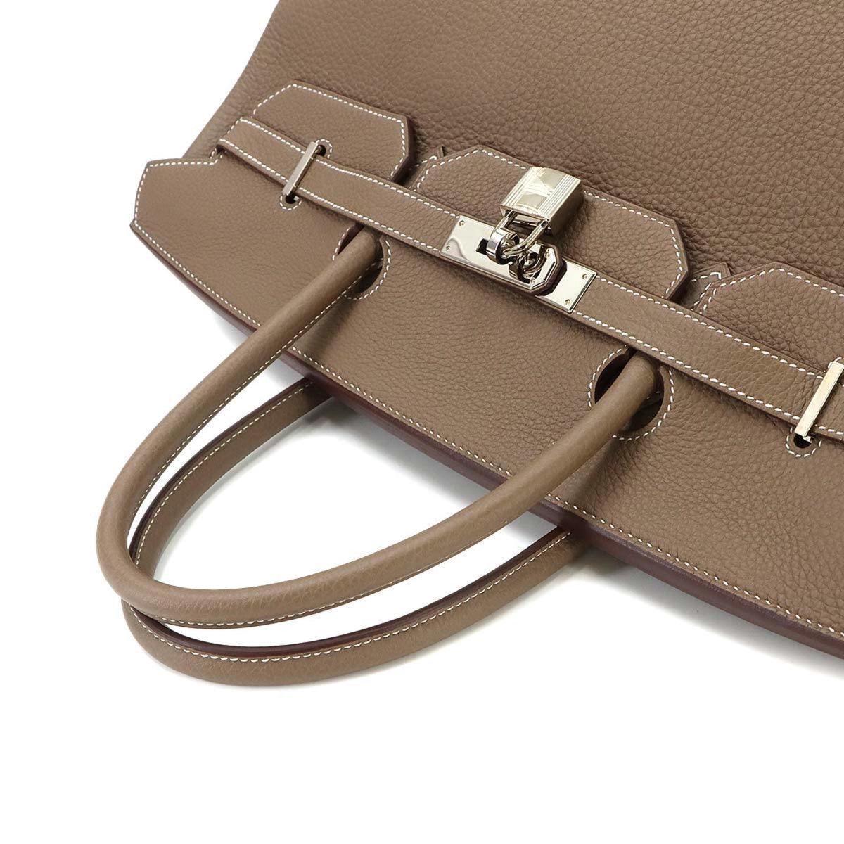 Hermes Etoupe Gray Togo Leather Handbag (Pre-Owned)