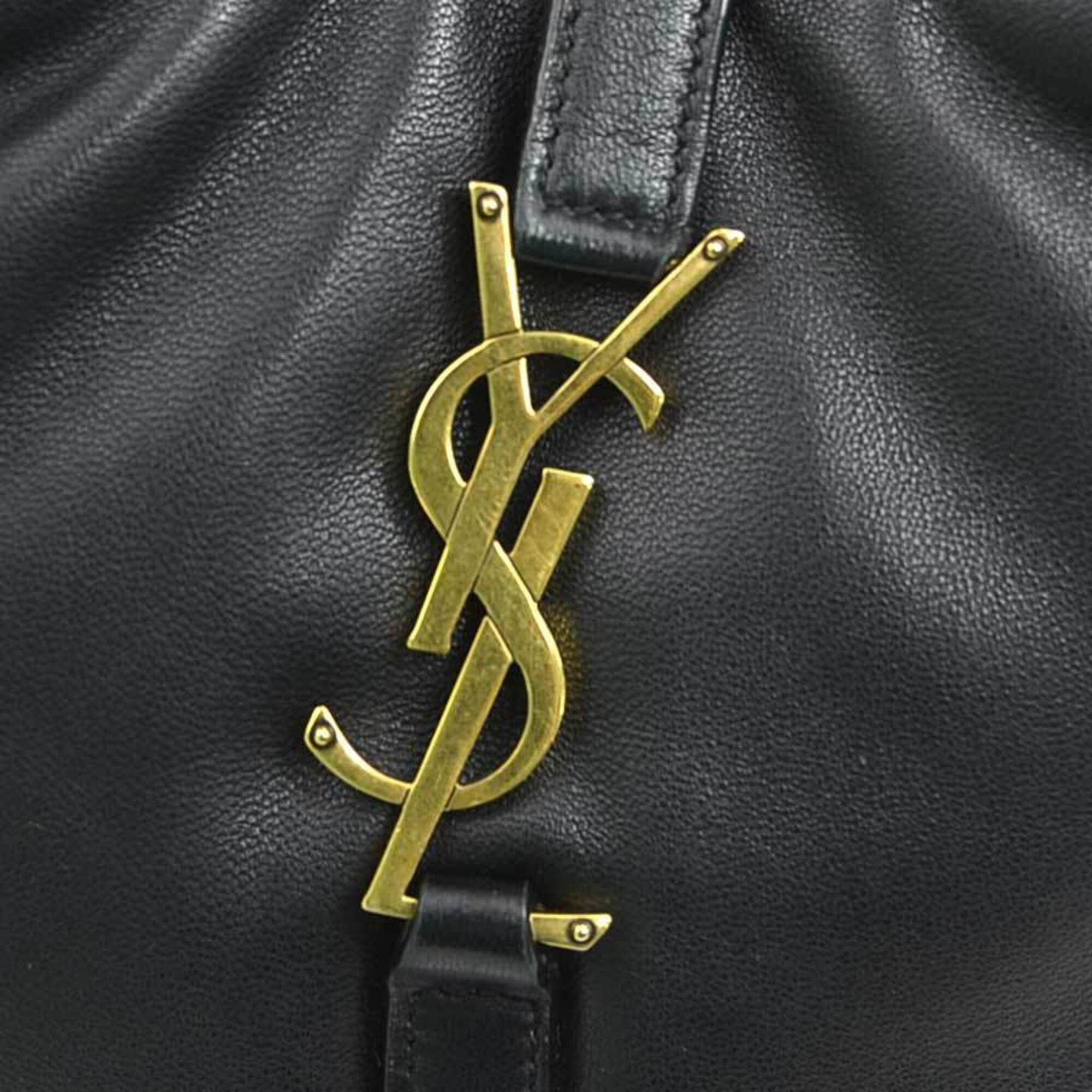 Saint Laurent Black Leather Shoulder Bag (Pre-Owned)