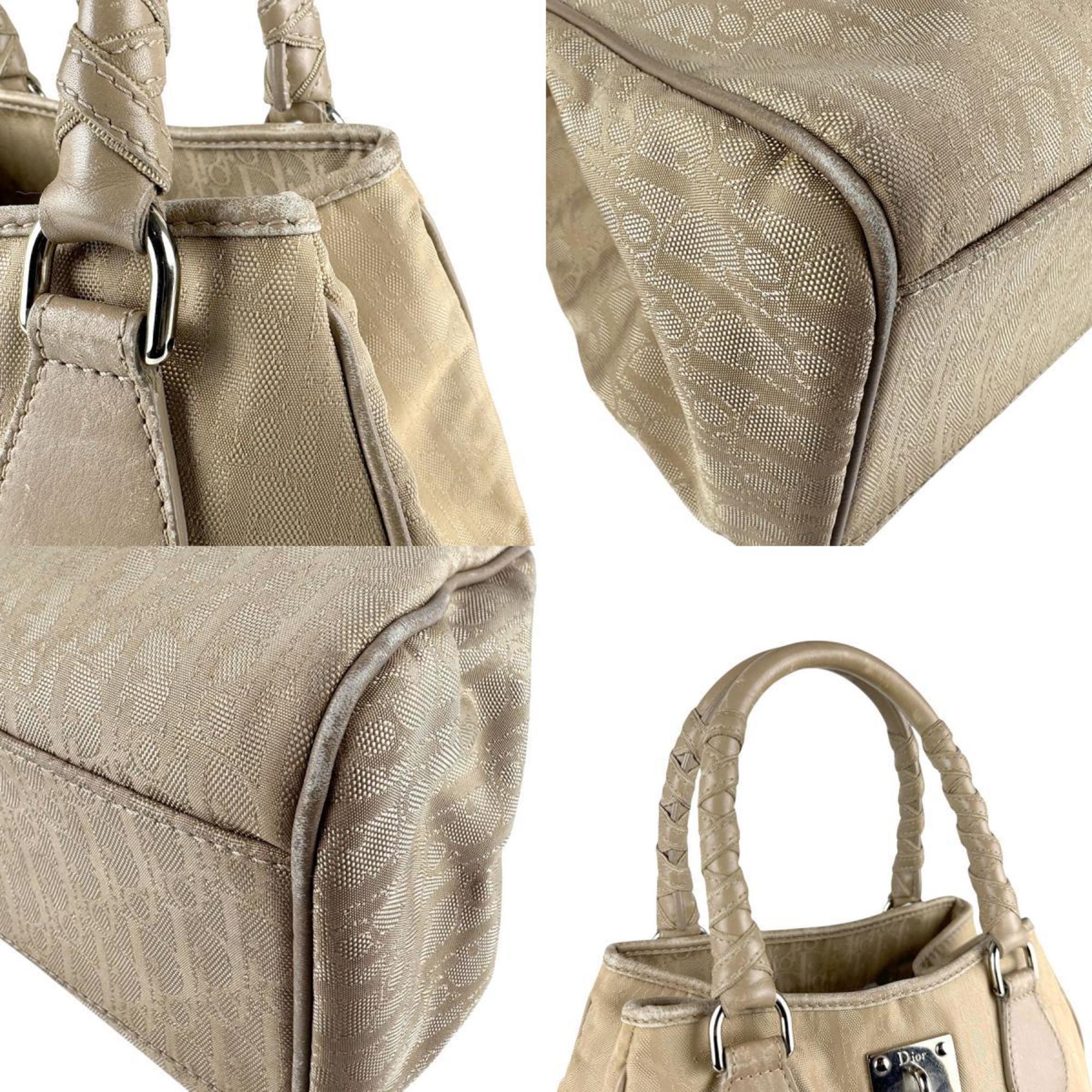 Christian Dior Beige Nylon Canvas Handbag (Pre-Owned)