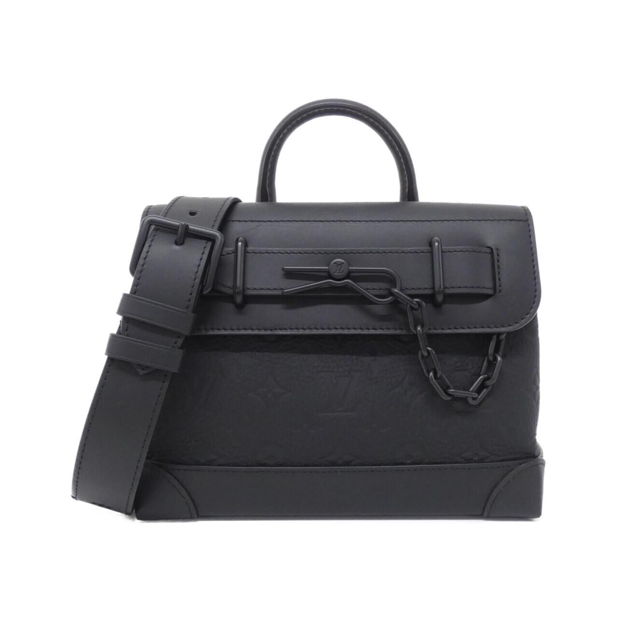 Louis Vuitton Black Leather Handbag (Pre-Owned)