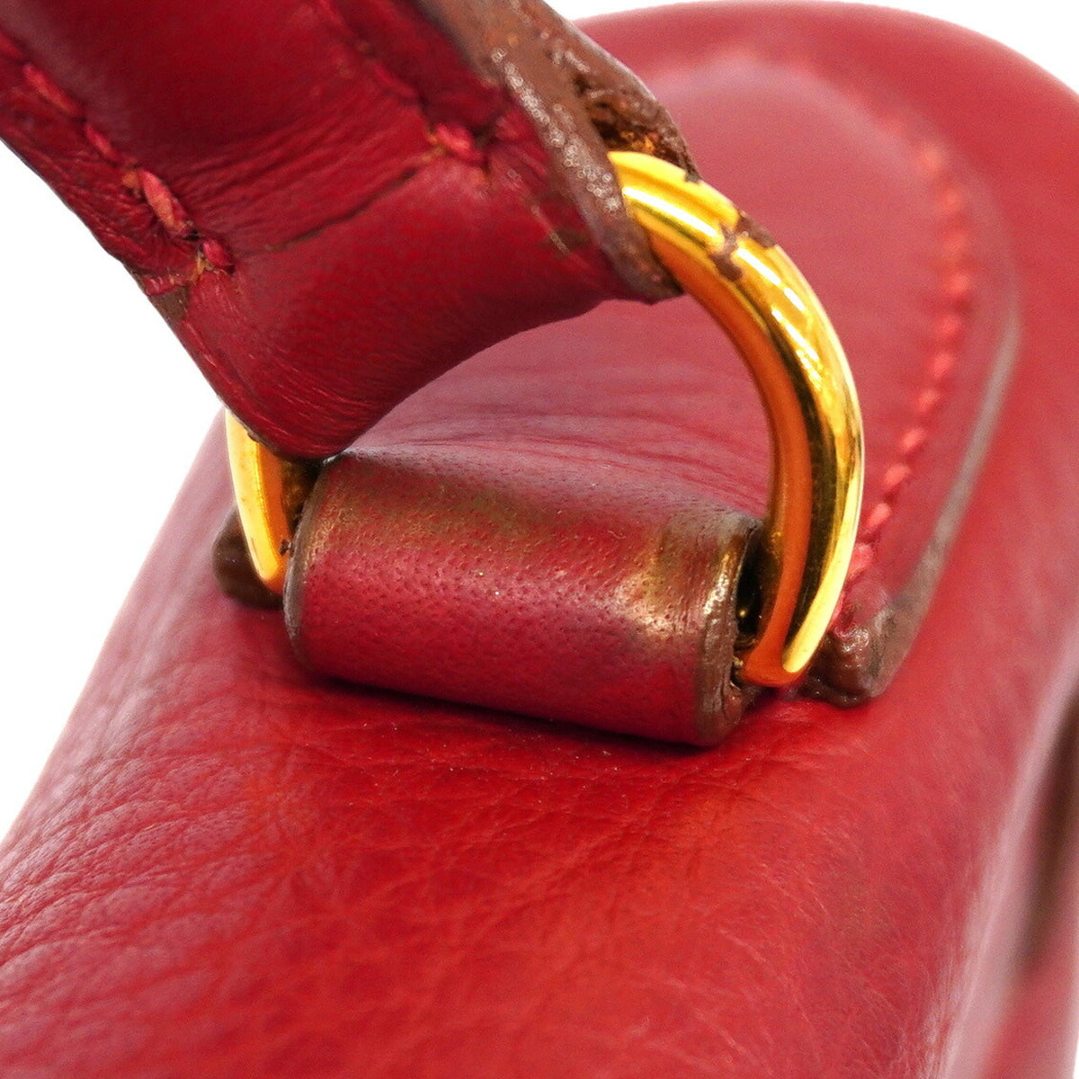 Hermes Rouge Vif Togo Leather Handbag (Pre-Owned)