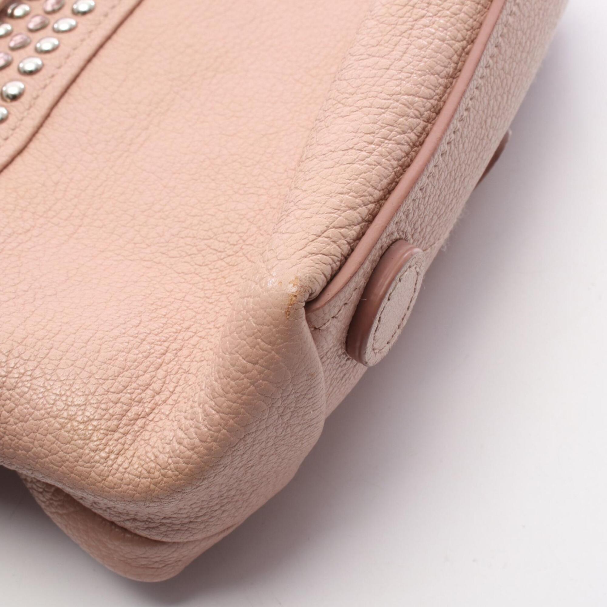 Miu Miu Pink Leather Handbag Shoulder Bag (Pre-Owned)