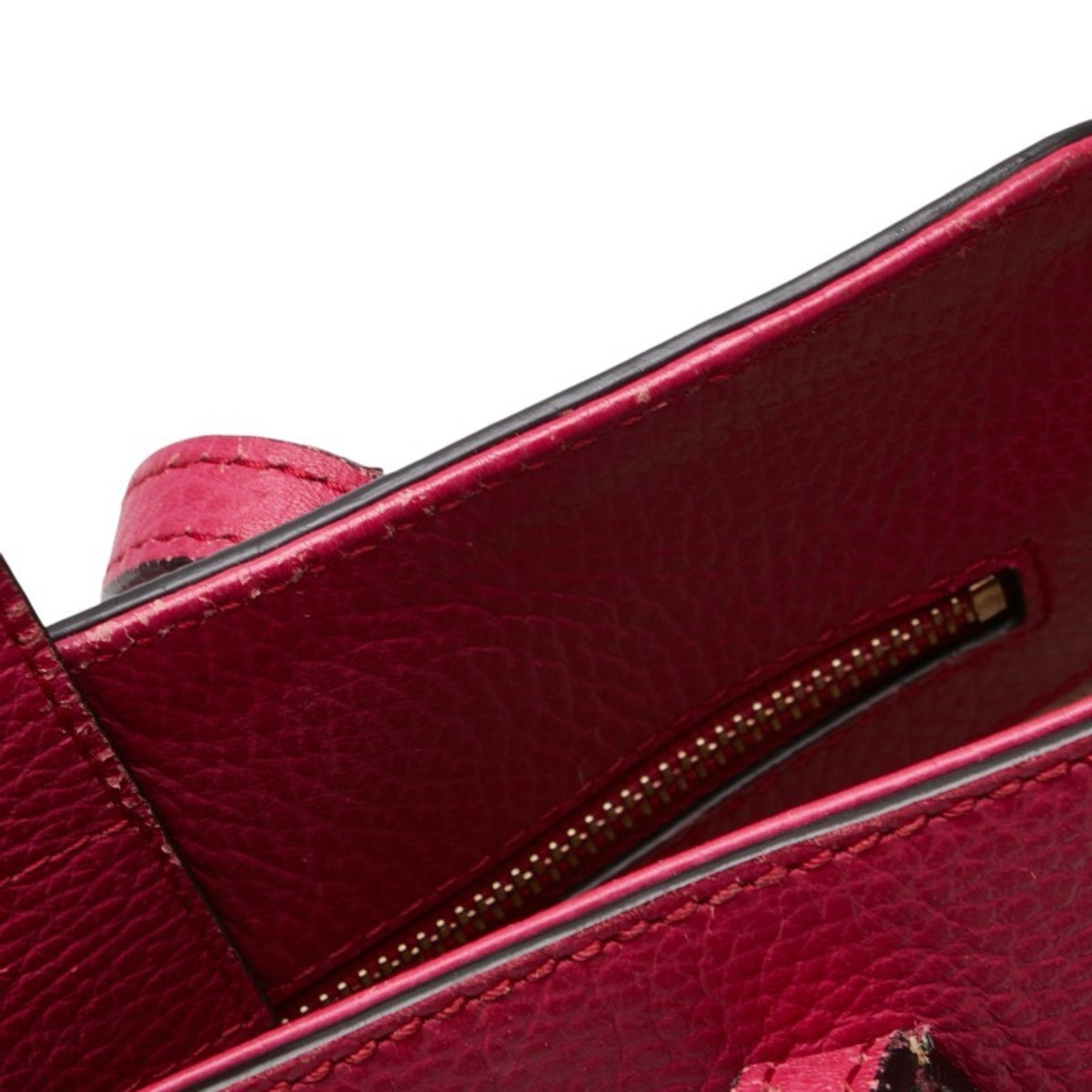 Gucci Pink Leather Tote Bag (Pre-Owned)