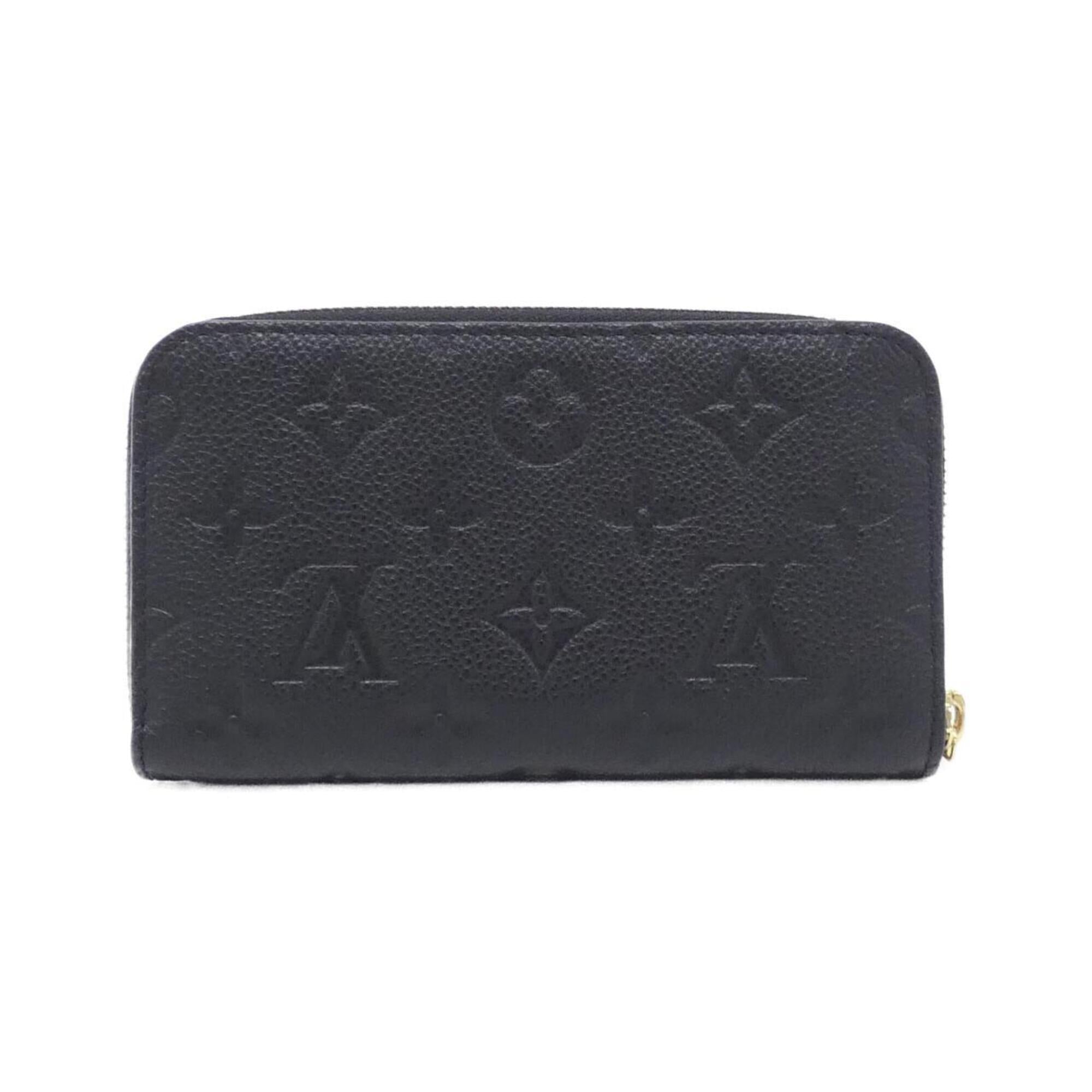 Louis Vuitton Black Leather Long Wallet (Bi-Fold) (Pre-Owned)