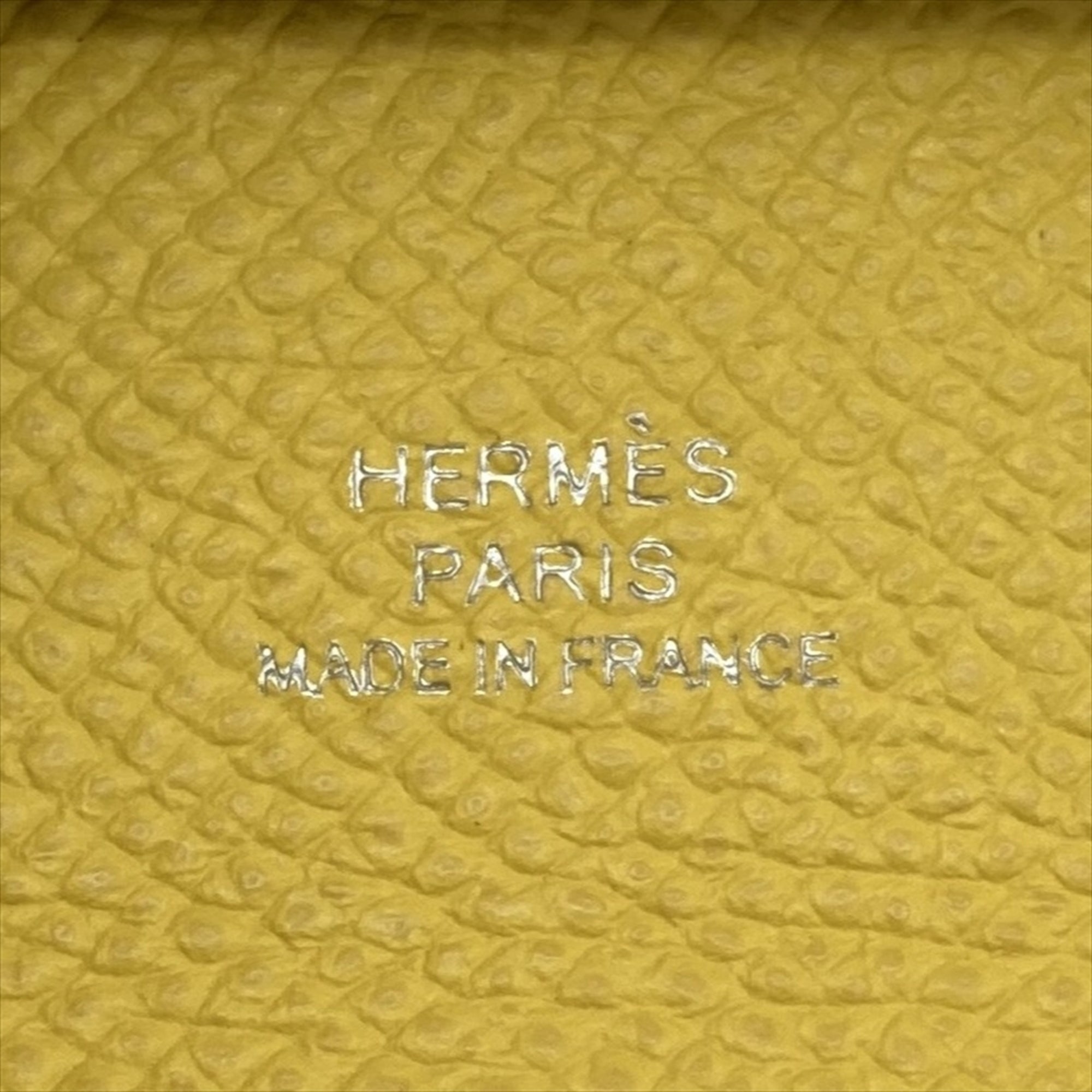 Hermes Yellow Epsom Leather Coin Purse/Coin Case (Pre-Owned)