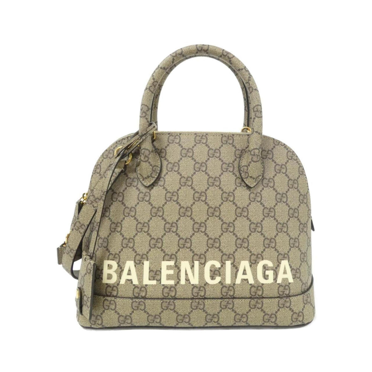 Gucci Beige Gg Supreme Canvas Handbag (Pre-Owned)