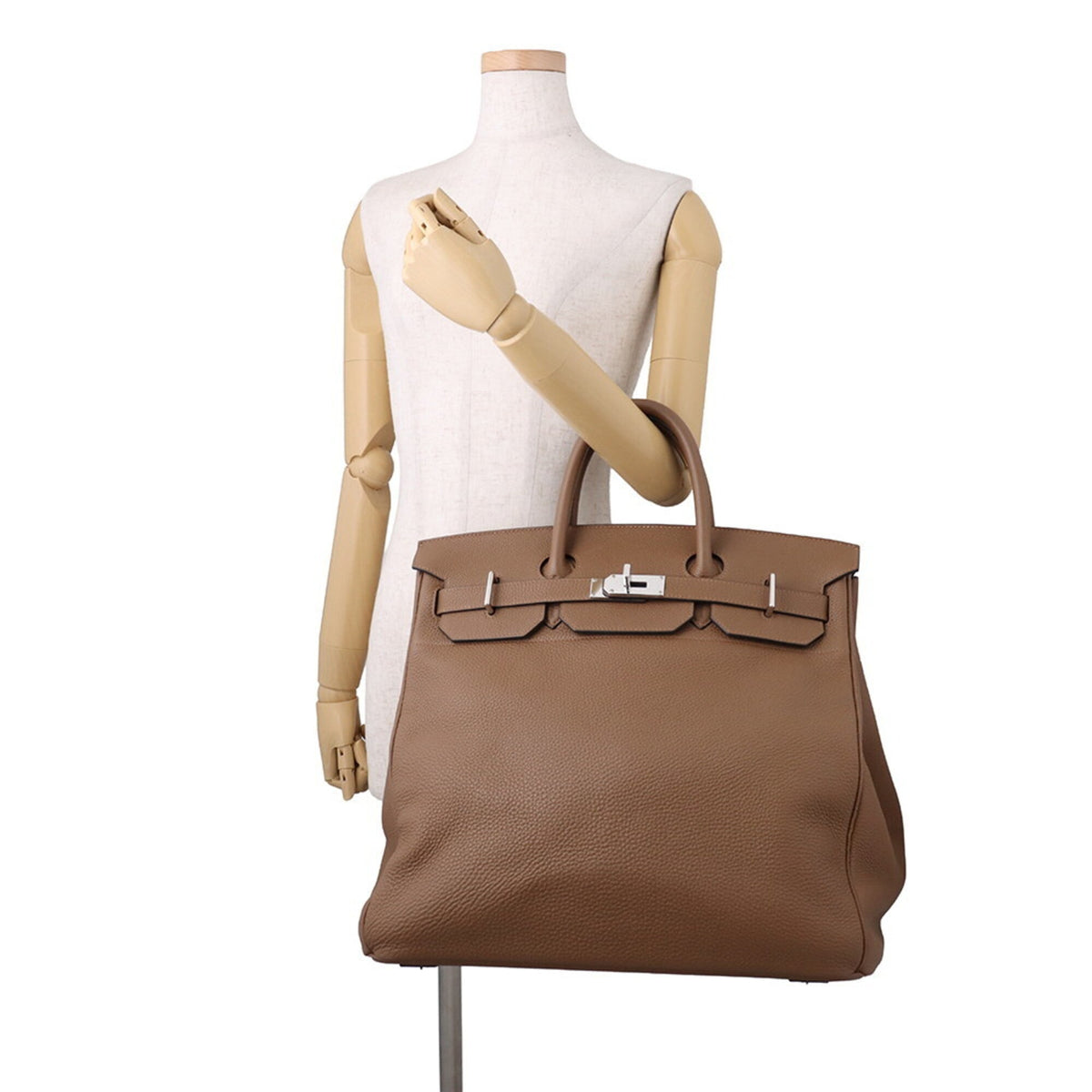 Hermes Haute A Courroies Alezan Togo Leather Handbag (Pre-Owned)