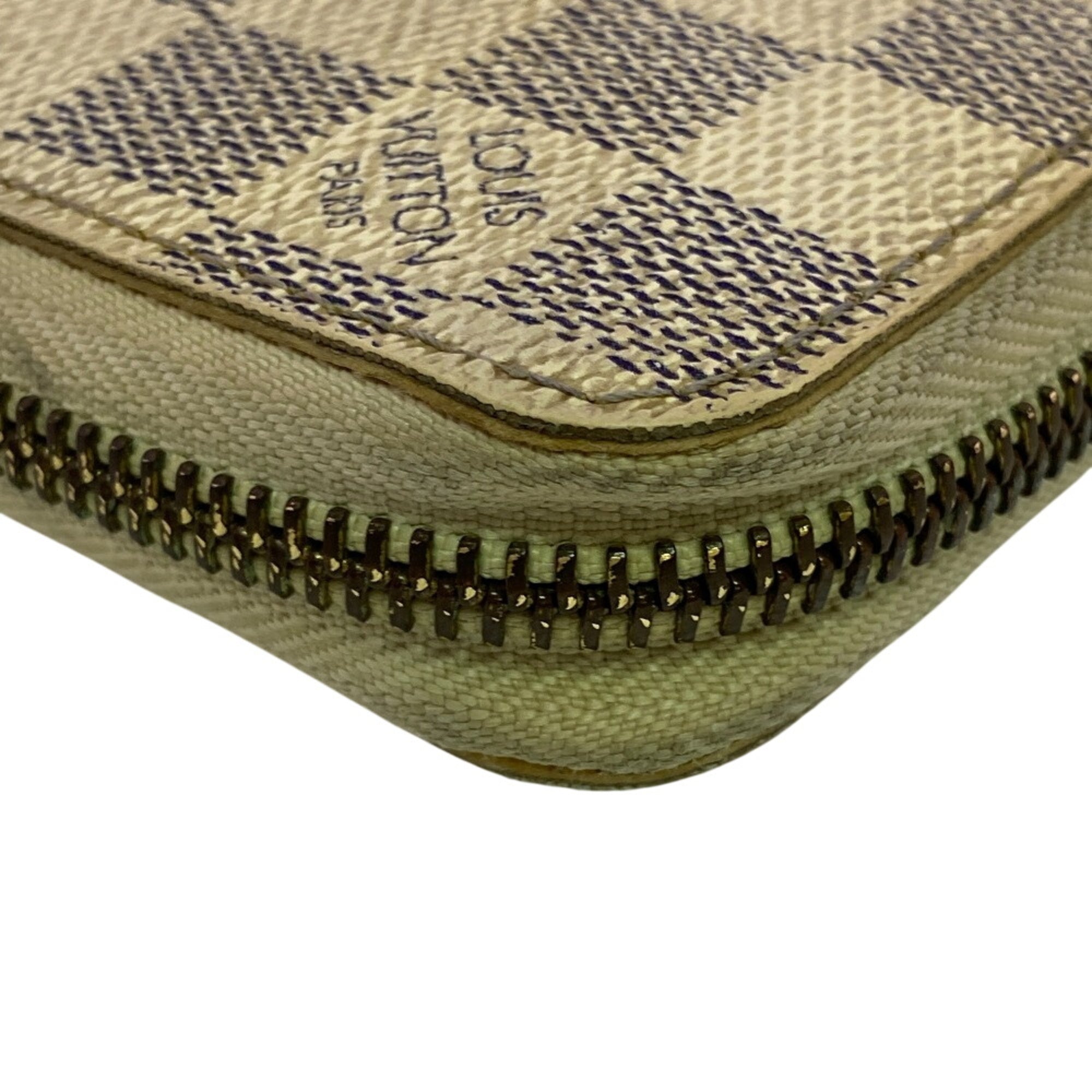Louis Vuitton Damier Azur Gray White Damier Azur Long Wallet (Bi-Fold) (Pre-Owned)