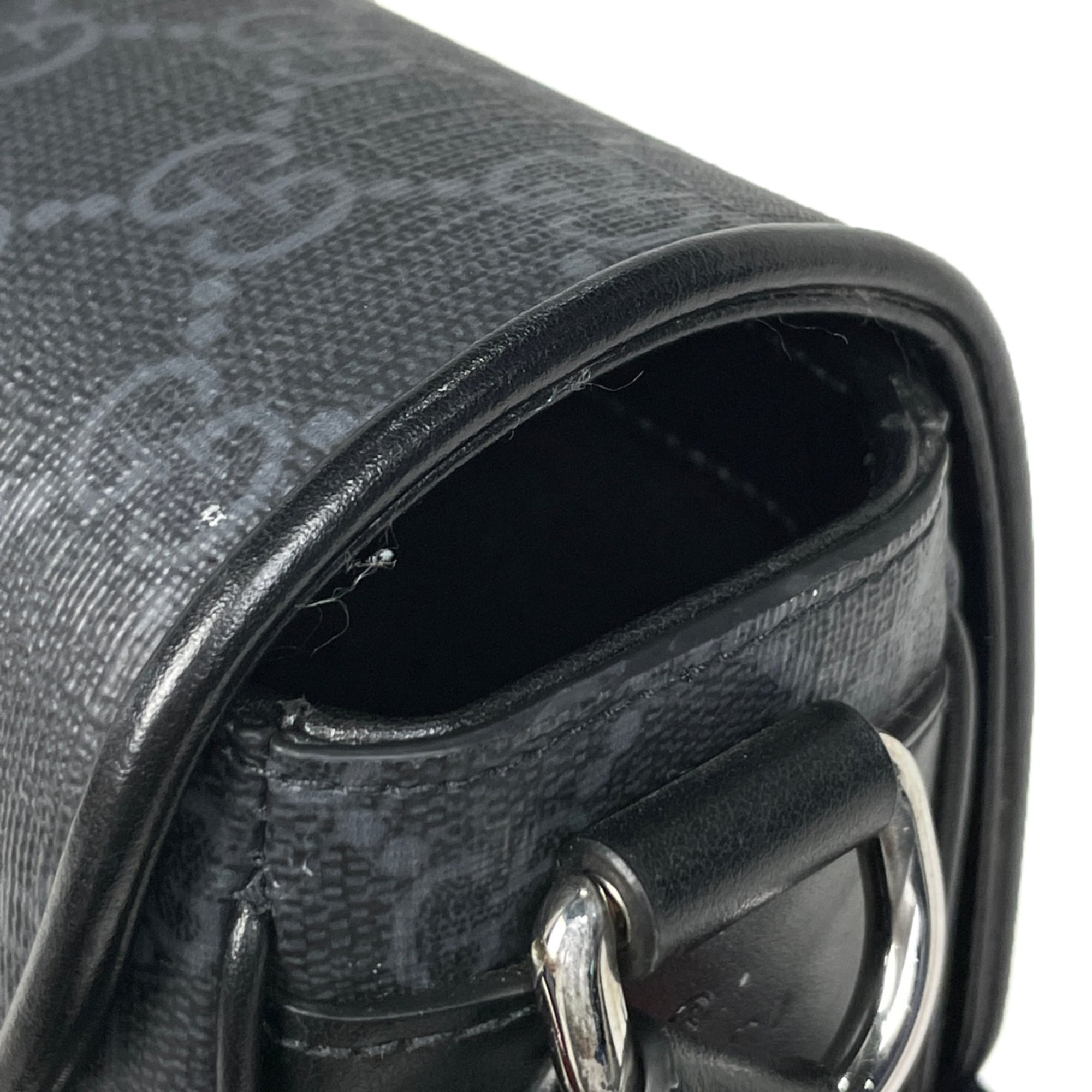 Gucci Black Coated Canvas Shoulder Bag (Pre-Owned)
