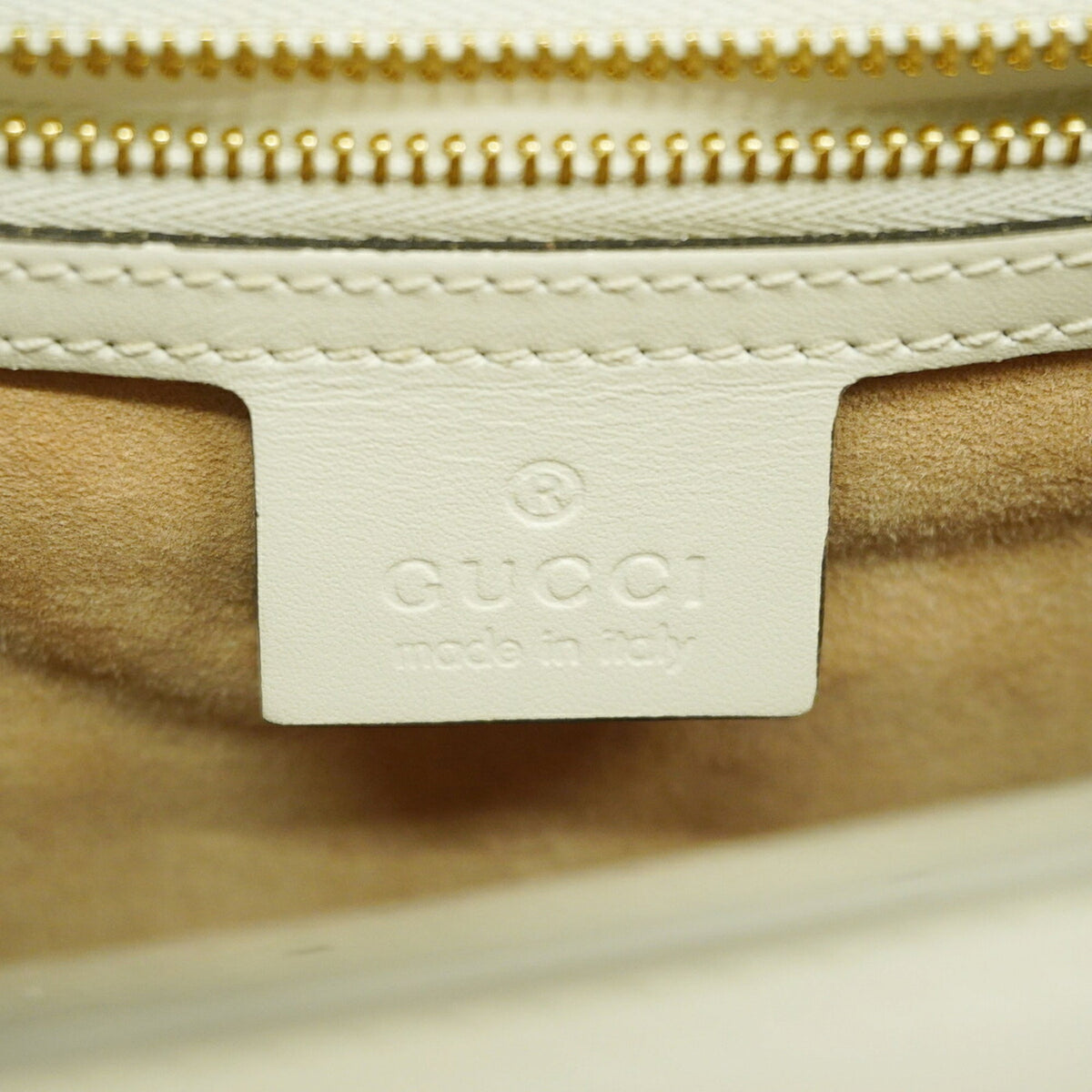 Gucci Ivory Leather Shoulder Bag (Pre-Owned)