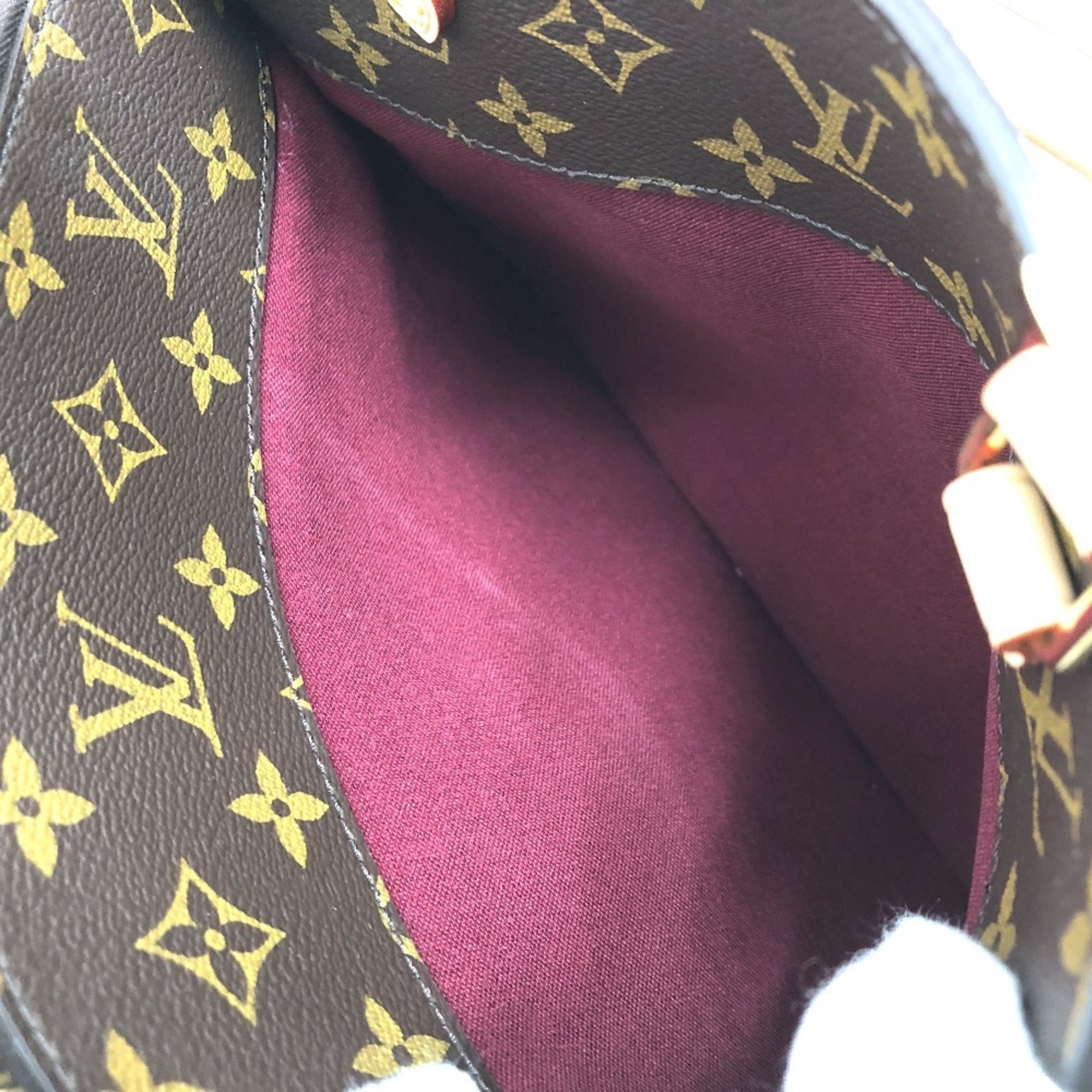 Louis Vuitton Monogram Brown Galle Monogram Red Color Monogram Handbag (Pre-Owned)