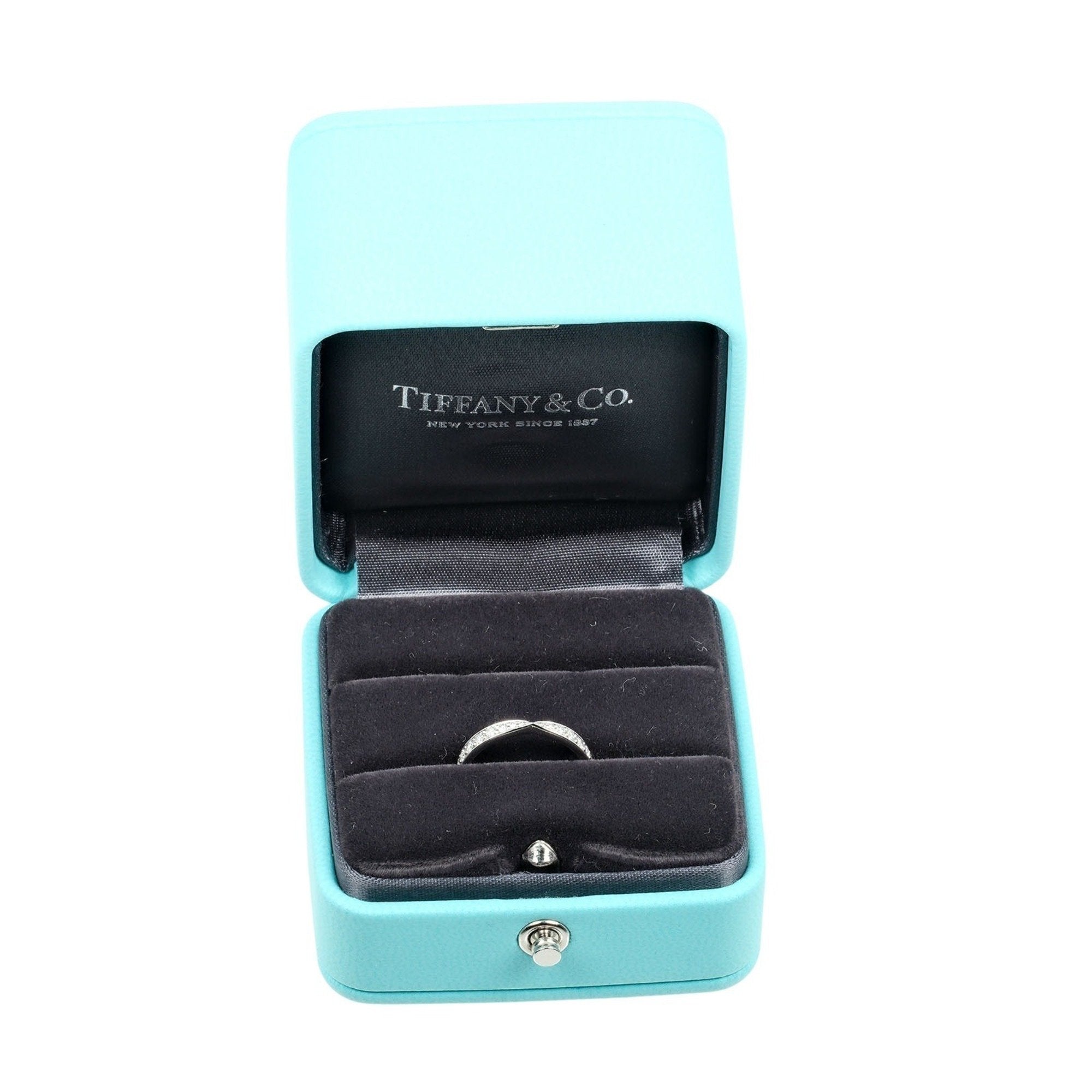 Tiffany Platinum Platinum 950 Band Ring (Pre-Owned)