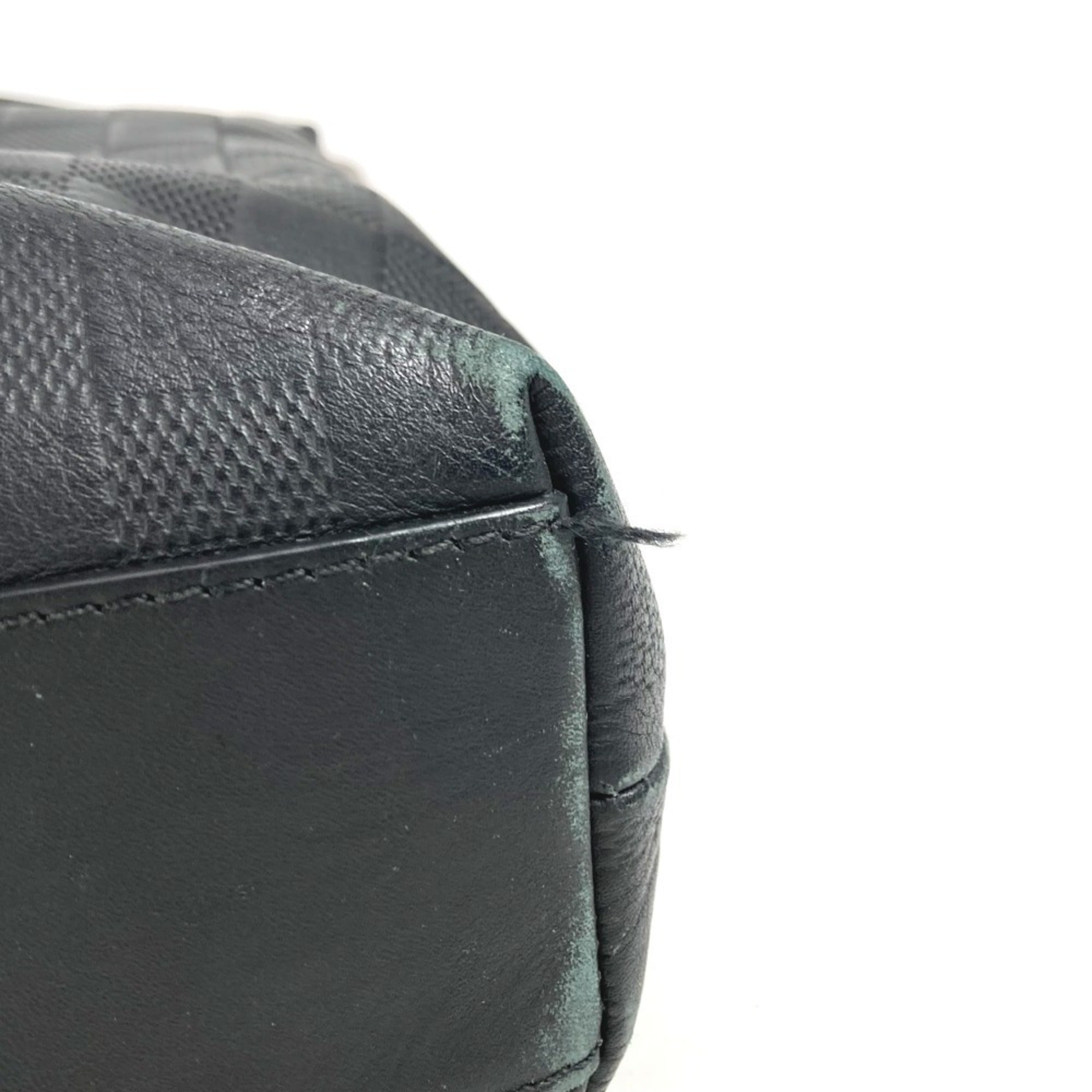 Louis Vuitton Black Onyx Damier Infini Leather Briefcase Handbag Shoulder Bag Tote Bag (Pre-Owned)