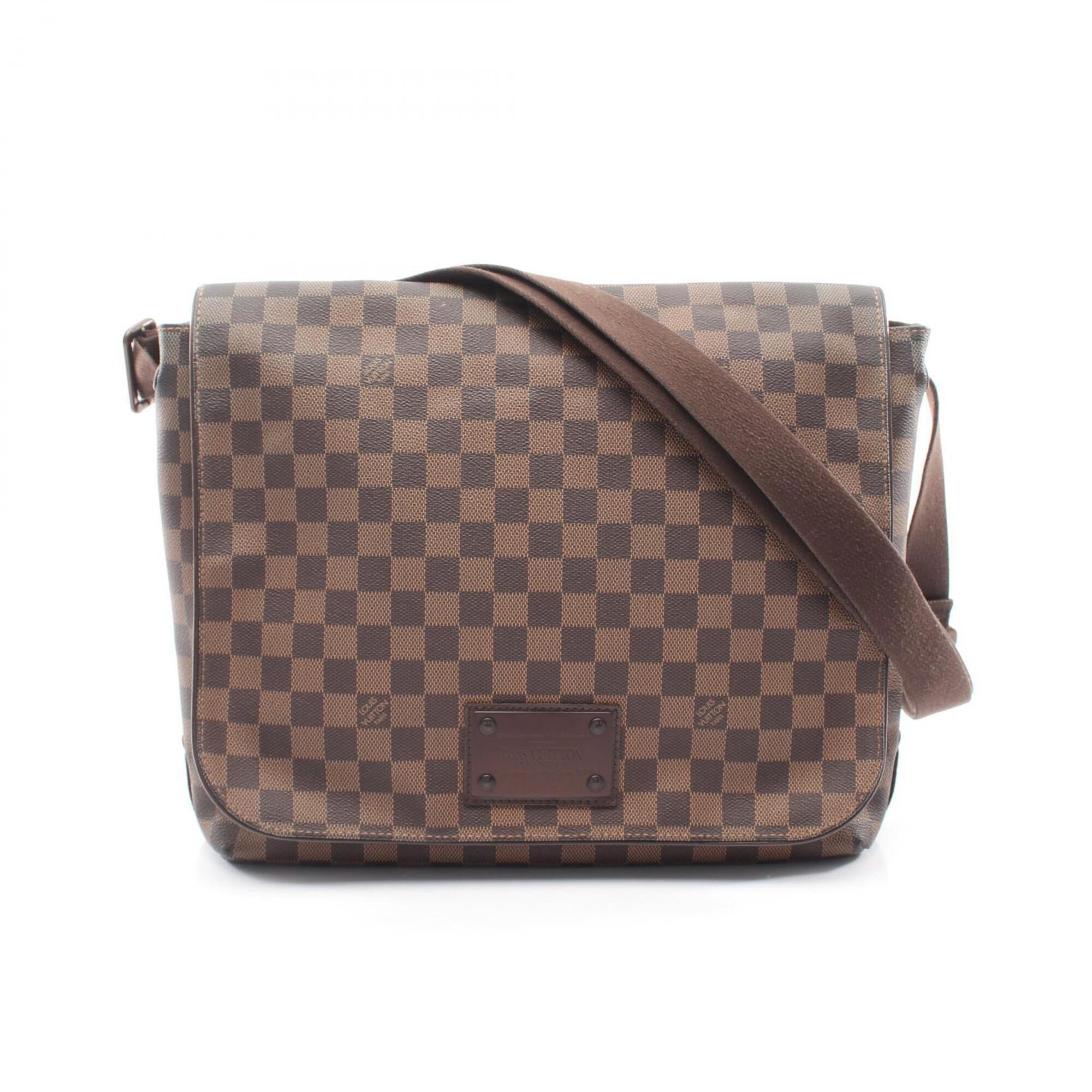 Louis Vuitton Brown Coated Canvas Pvc Damier Canvas Leather Handbag Shoulder Bag (Pre-Owned)