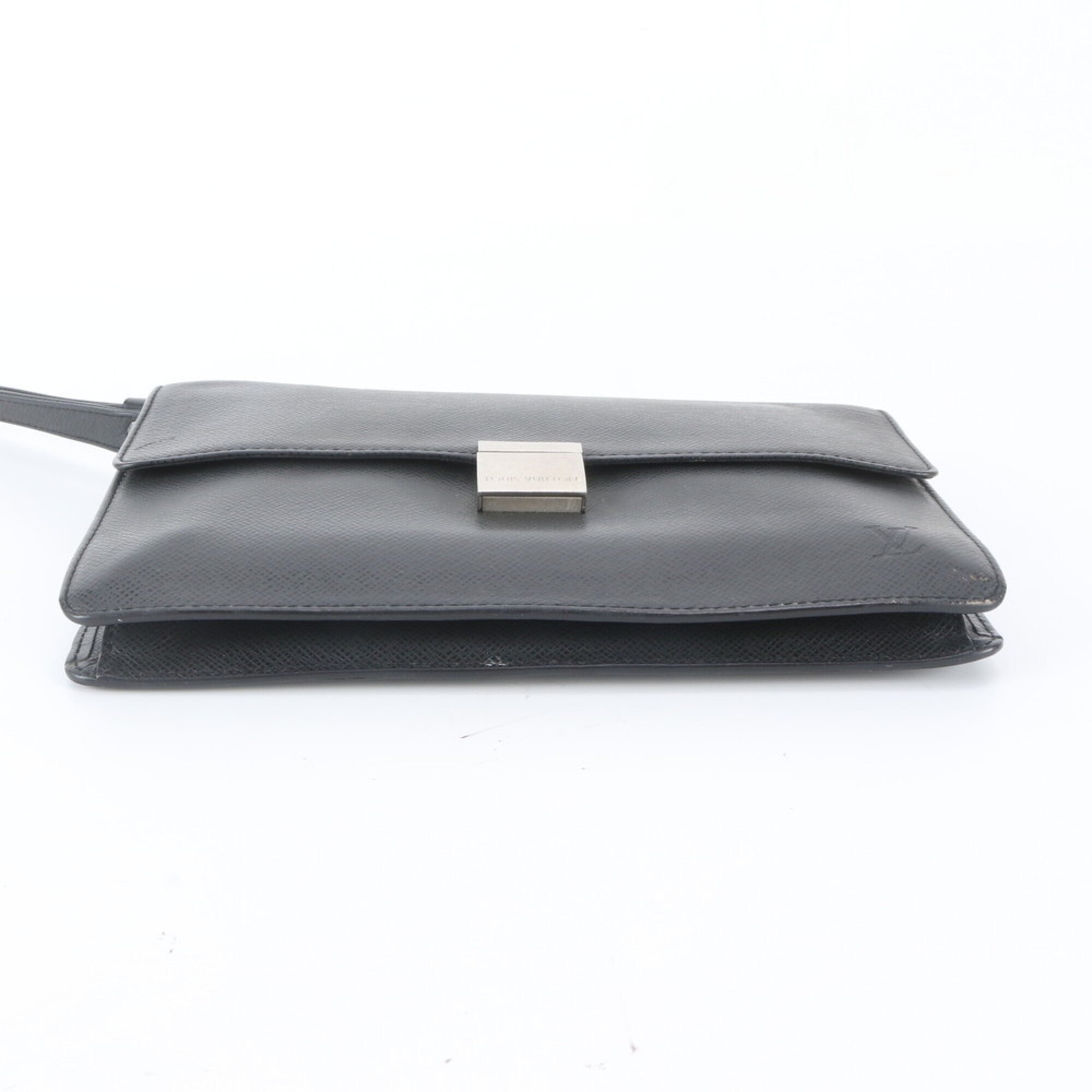 Louis Vuitton Ardoise Leather Clutch Bag Handbag Pouch (Pre-Owned)
