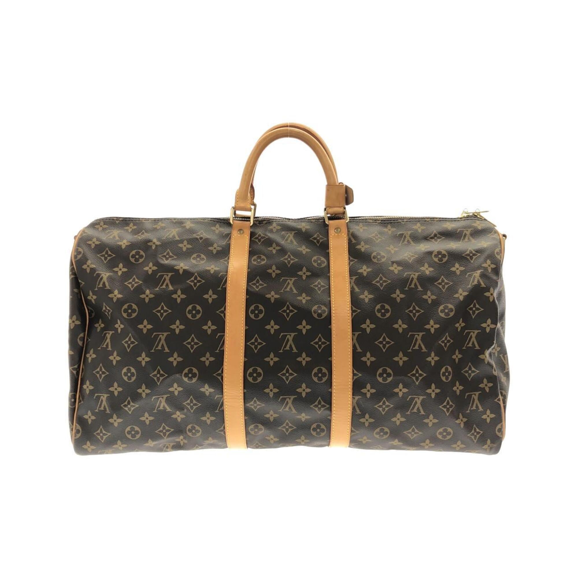 Louis Vuitton Marron Coated Canvas Boston Bag (Pre-Owned)