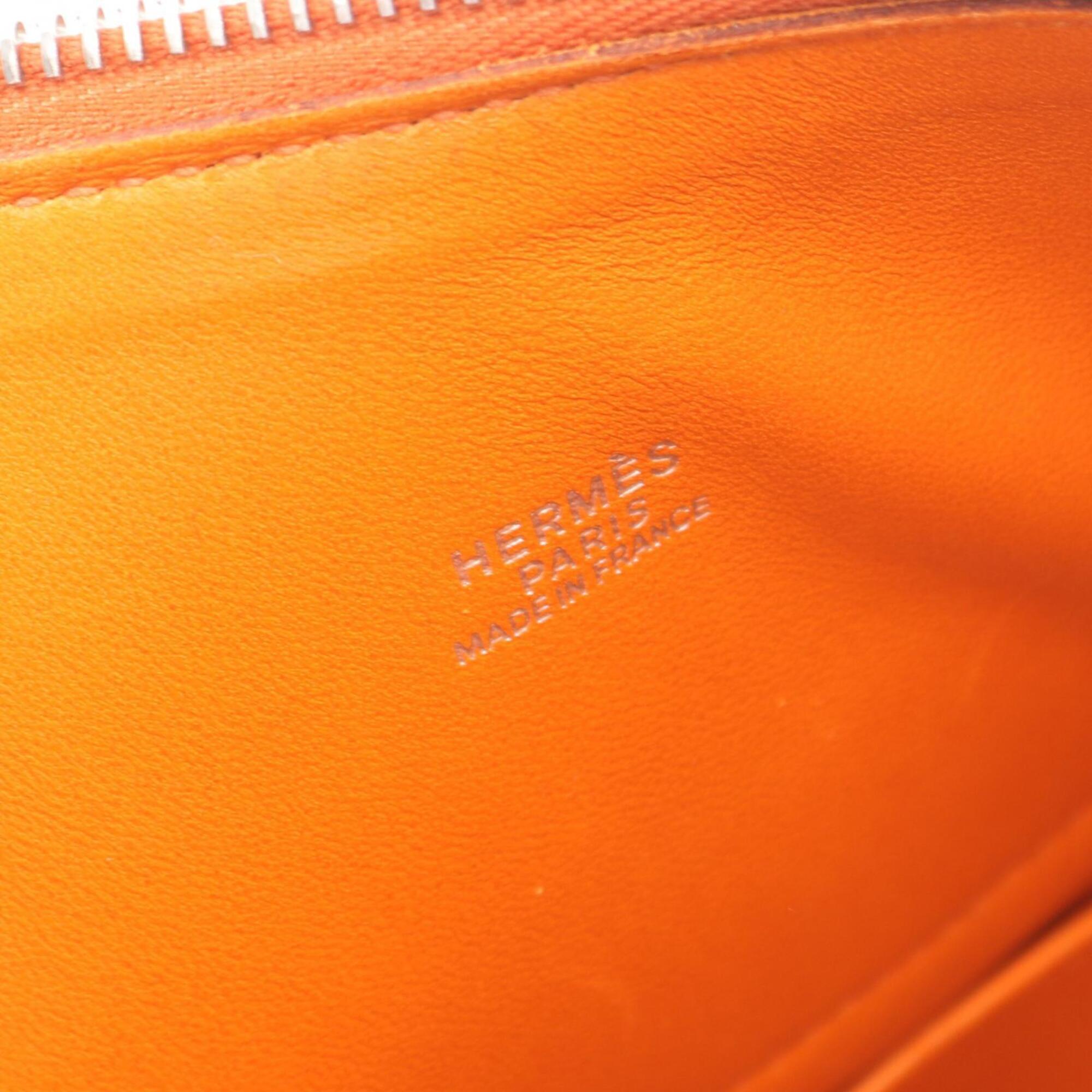 Hermes Orange Leather Chevre Leather Handbag (Pre-Owned)