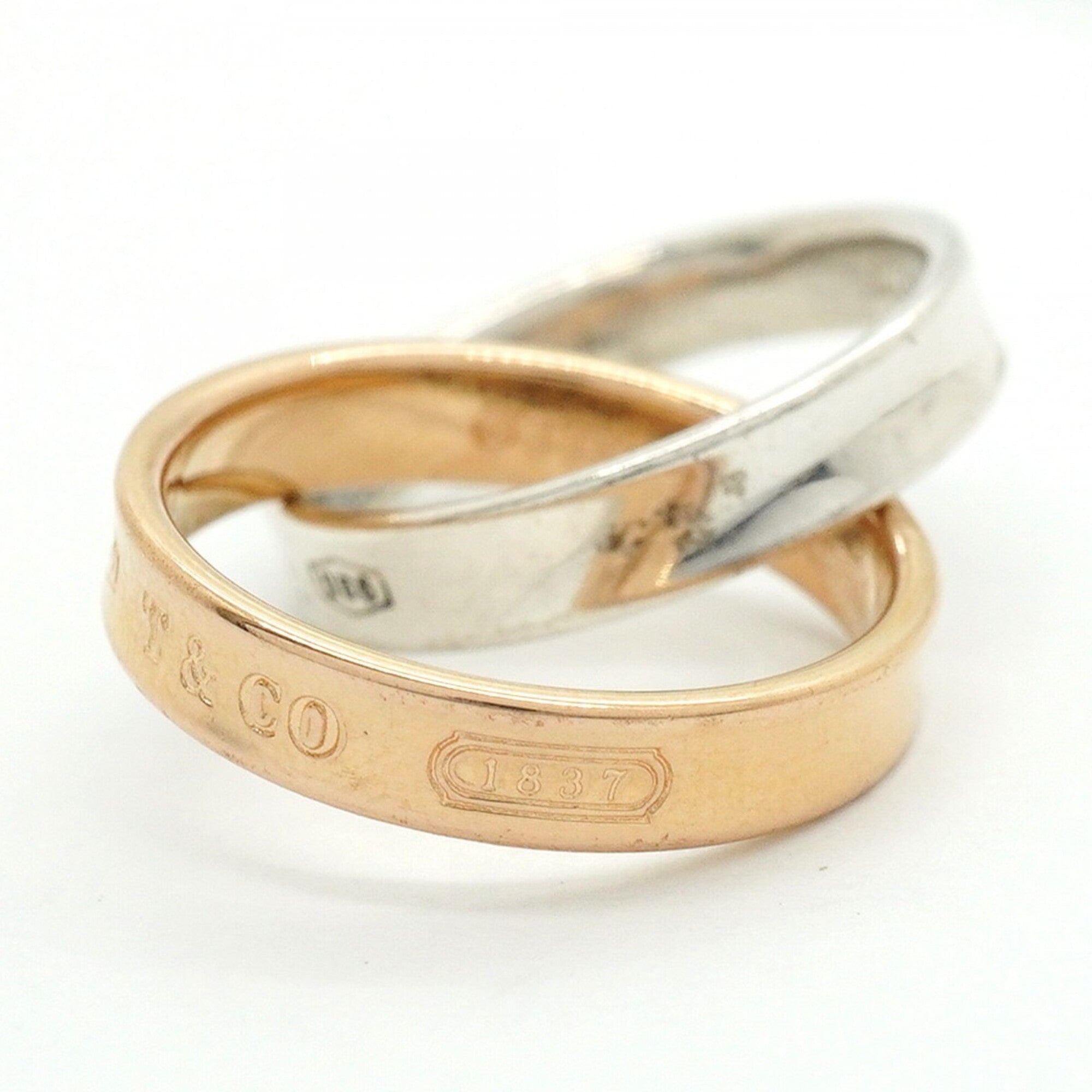 Tiffany Pink Gold (18K) Silver 925 Band Ring (Pre-Owned)