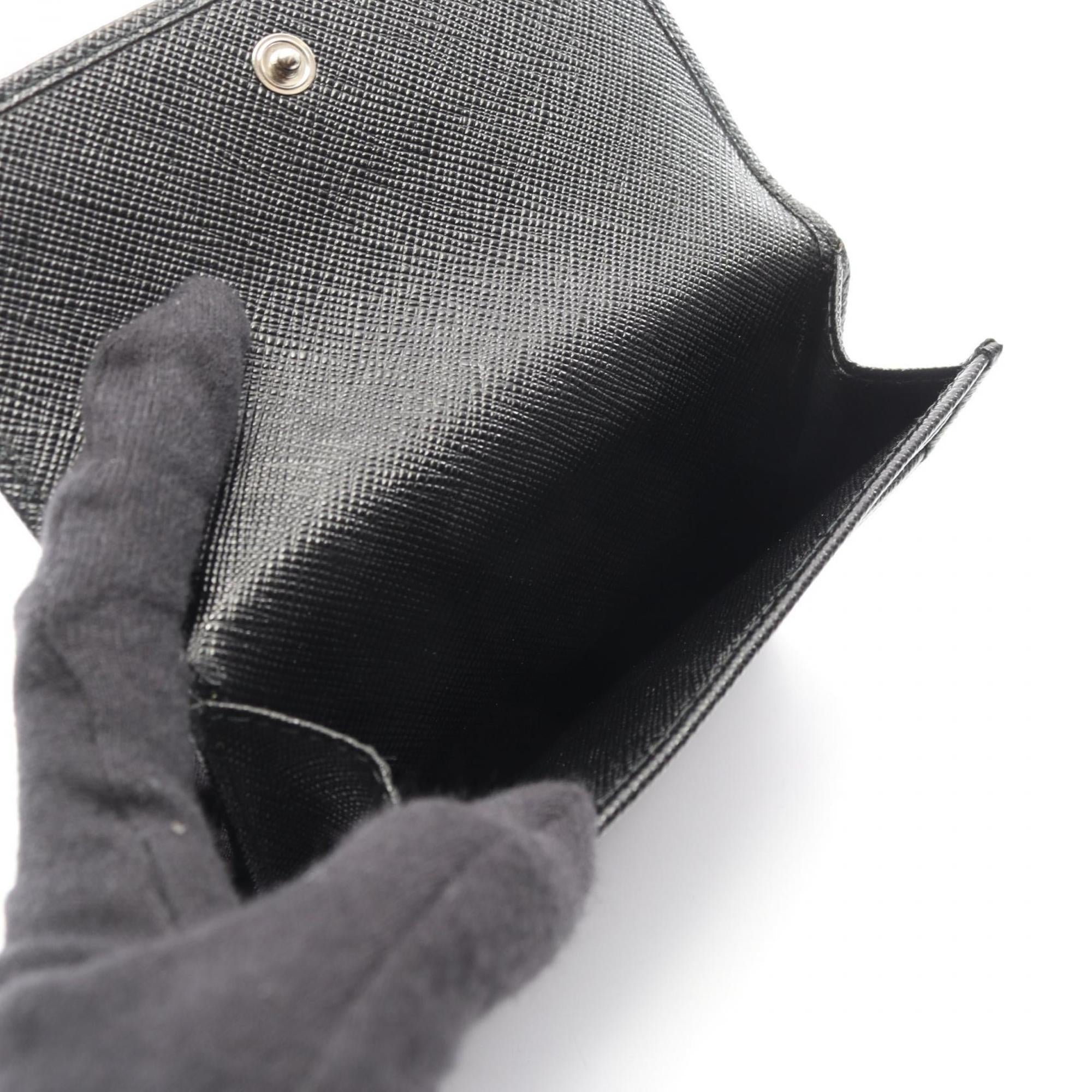 Prada Black Tessuto Saffiano Wallet (Bi-Fold) (Pre-Owned)