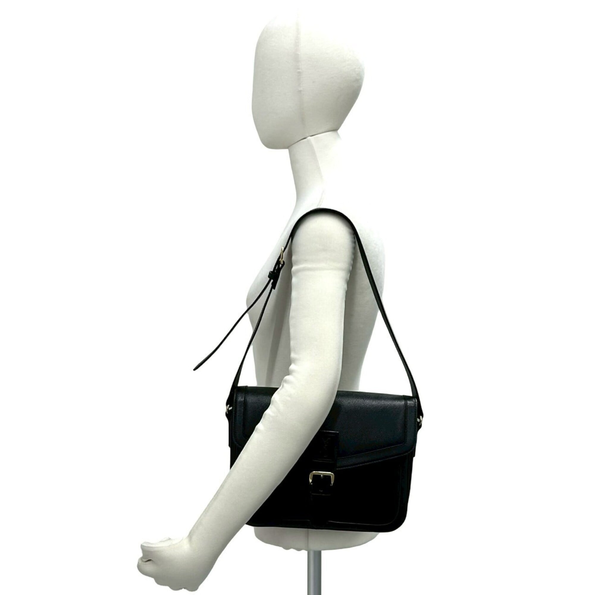 Yves Saint Laurent Black Leather Shoulder Bag (Pre-Owned)