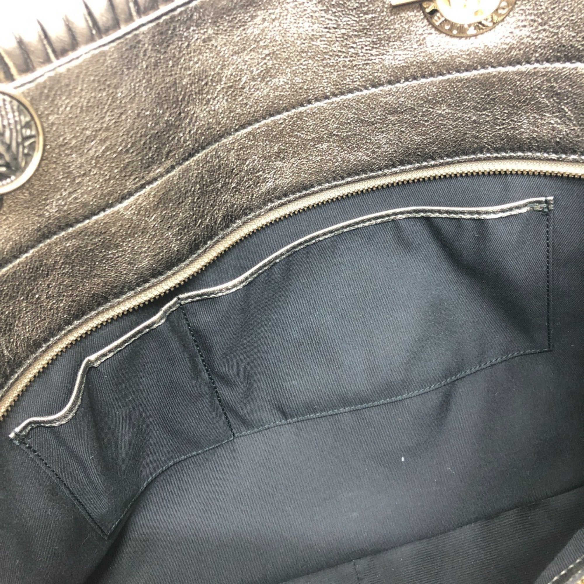 Bvlgari Gold Leather Shoulder Bag Tote Bag (Pre-Owned)