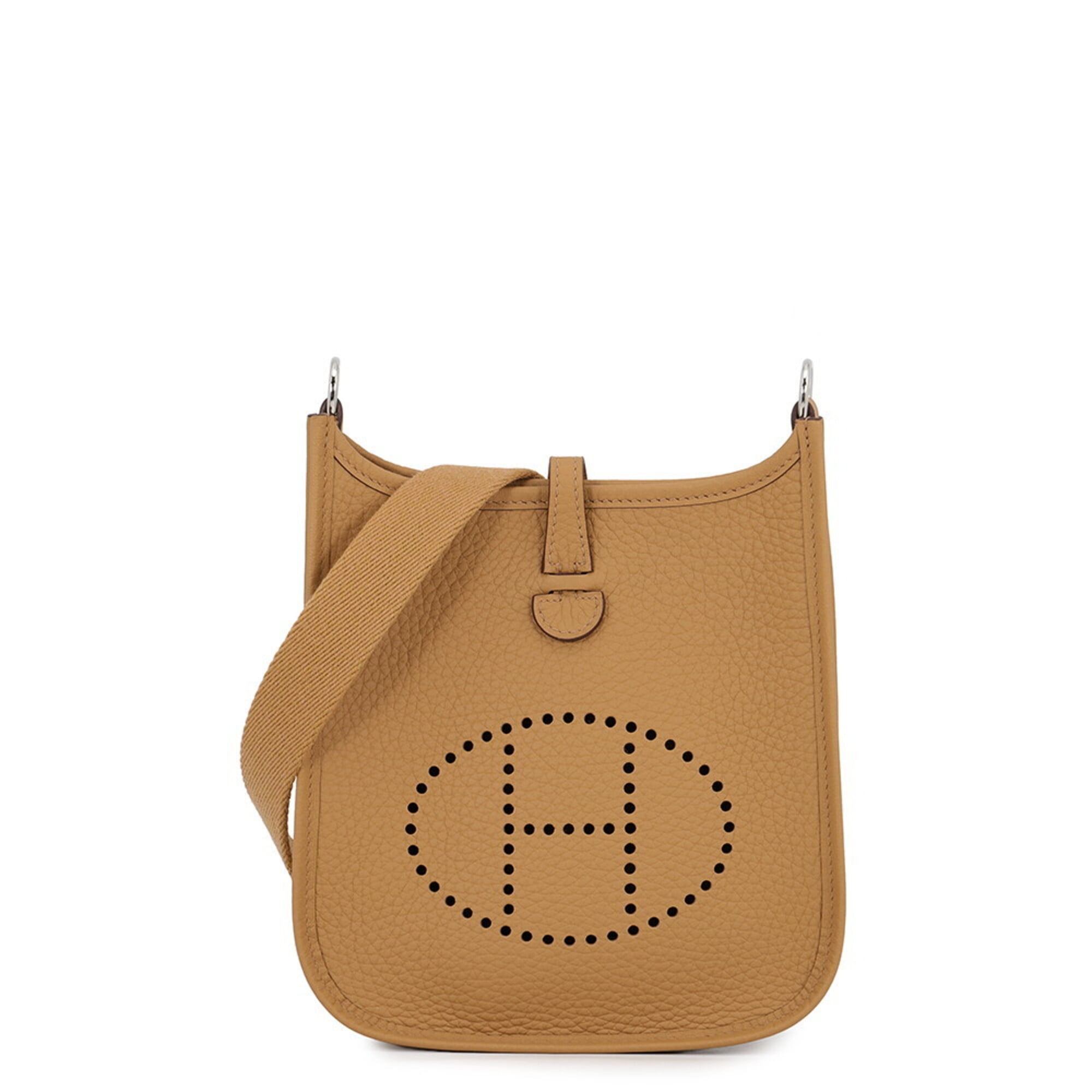 Hermes Brown Taurillon Clemence Leather Shoulder Bag