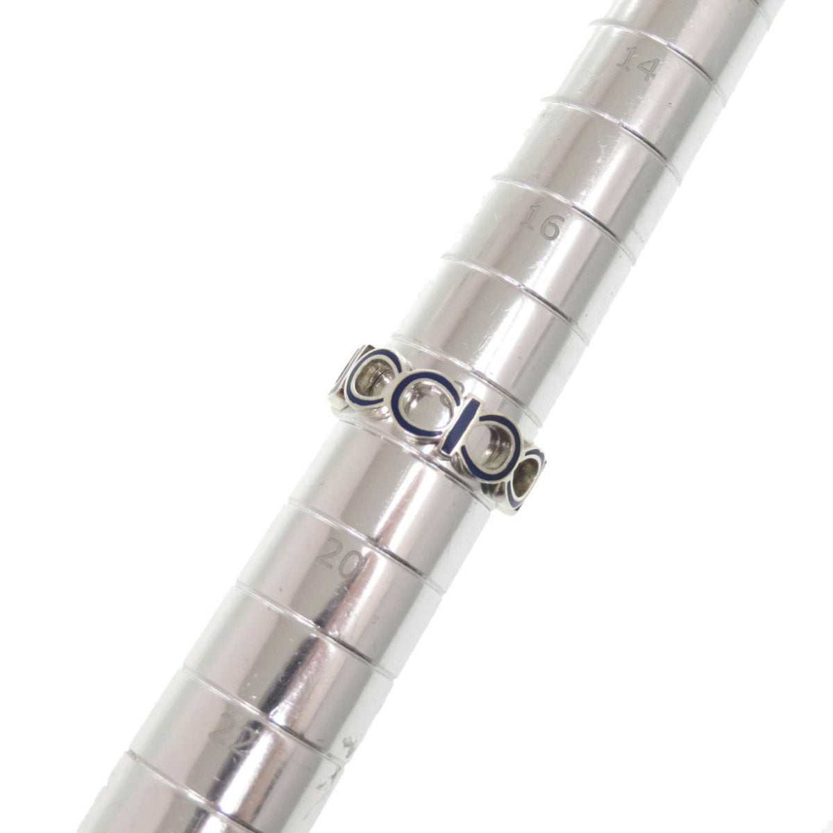 Gucci Silver Blue Silver 925 Band Ring (Pre-Owned)