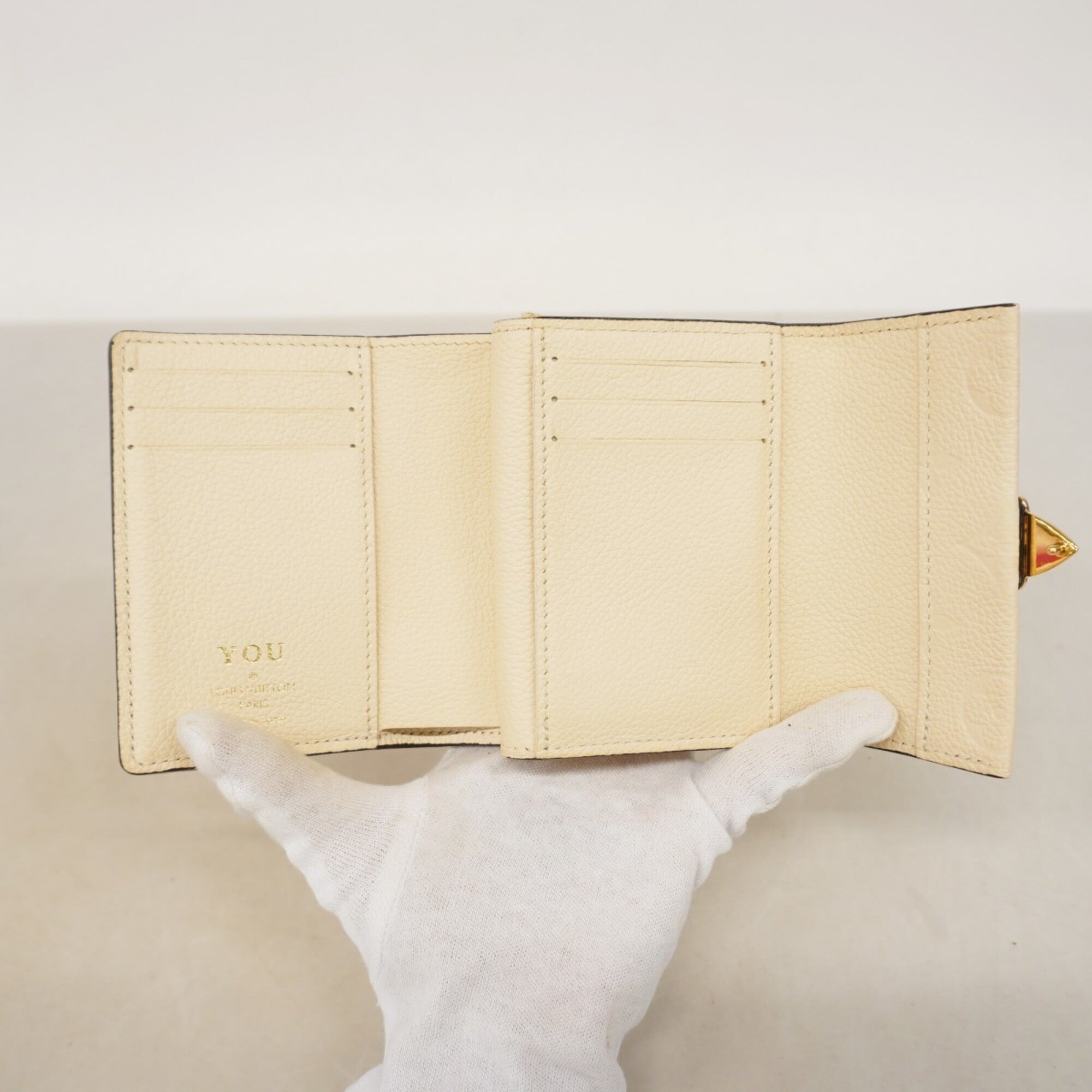Louis Vuitton Cream Wallet (Tri-Fold) (Pre-Owned)