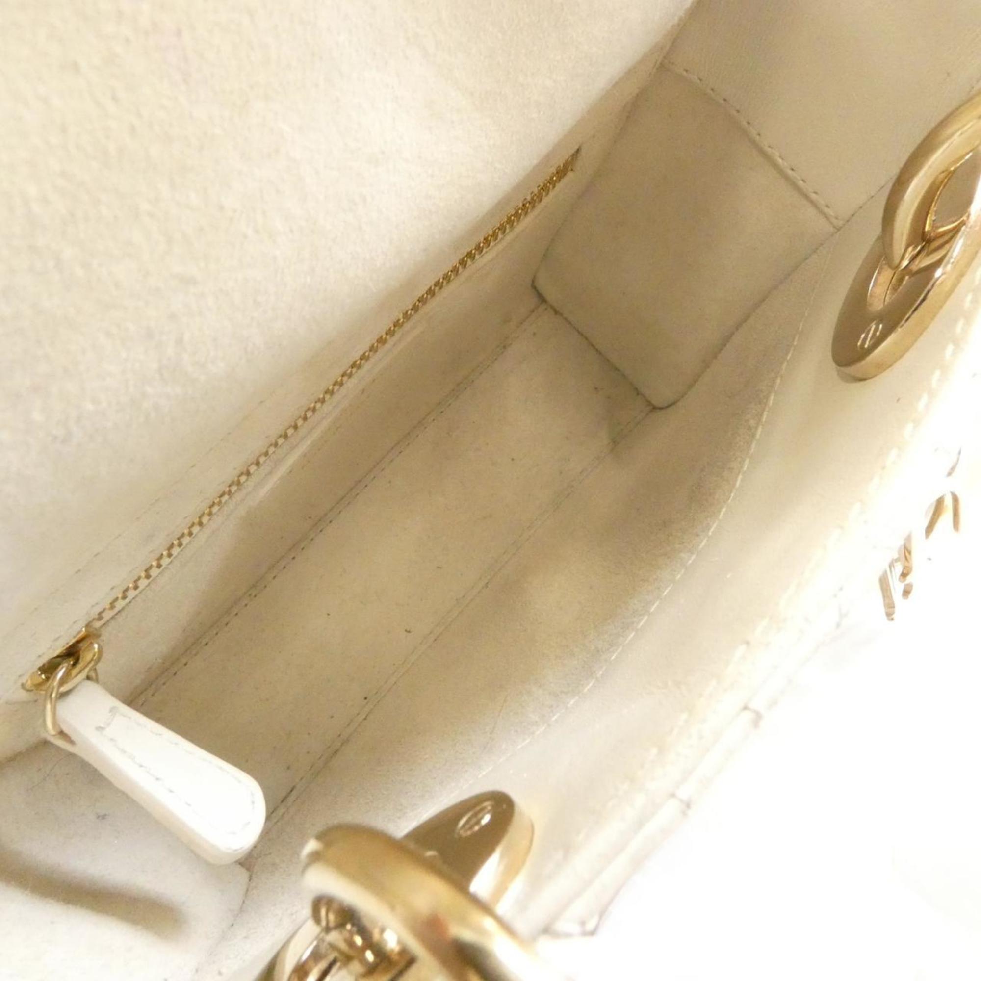 Christian Dior White Leather Handbag (Pre-Owned)