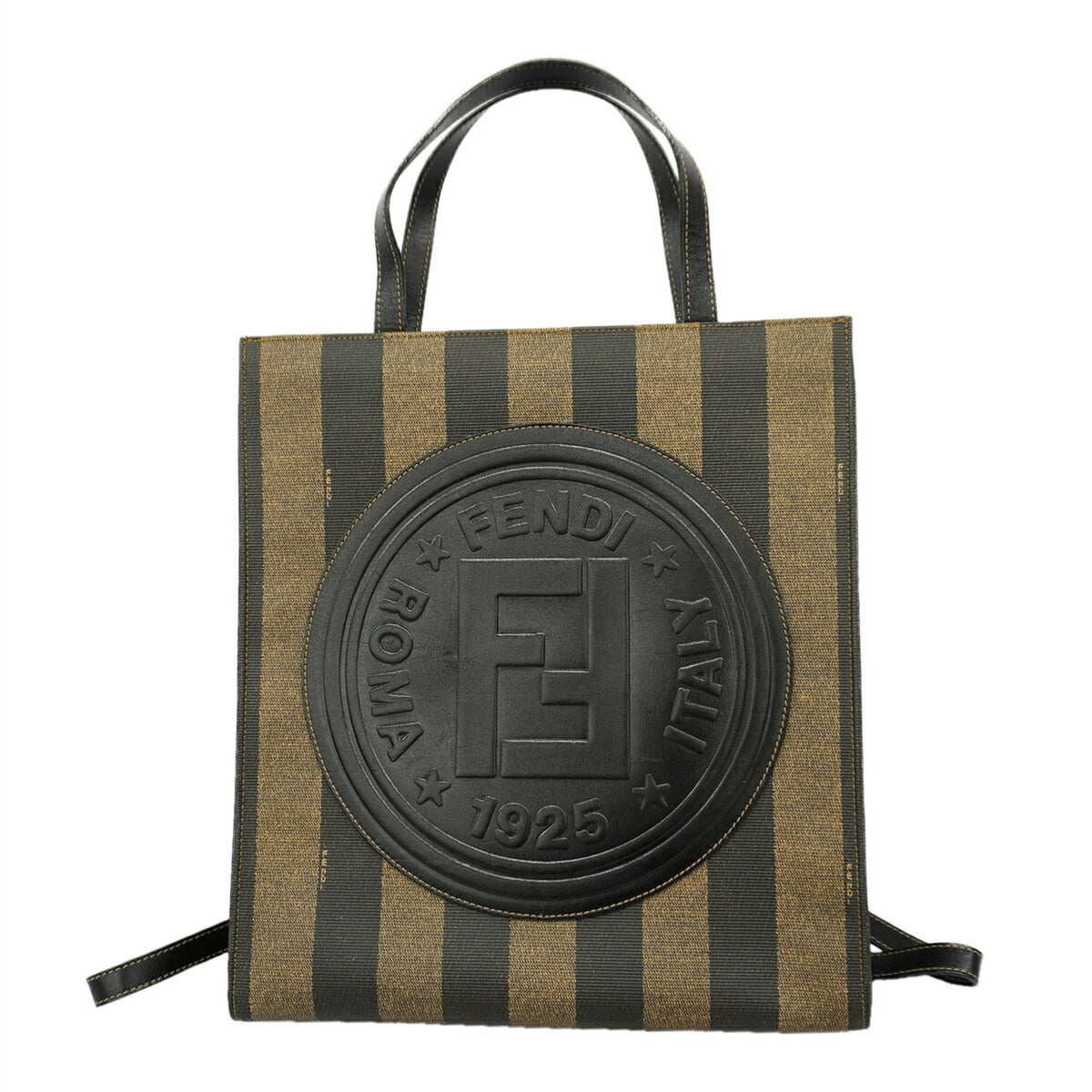Fendi Black Brown Pvc Handbag (Pre-Owned)