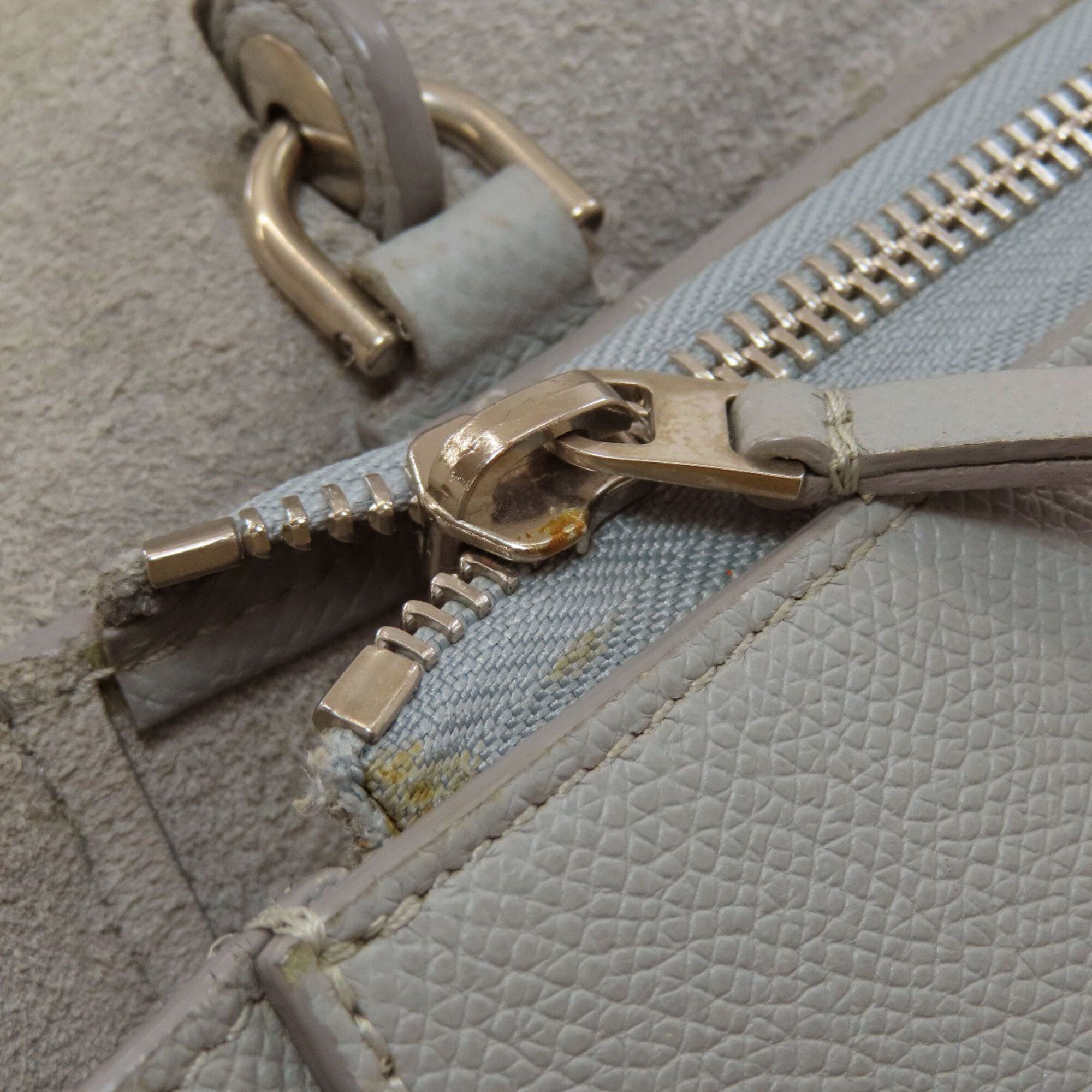 Celine Blue Gray Leather Handbag (Pre-Owned)
