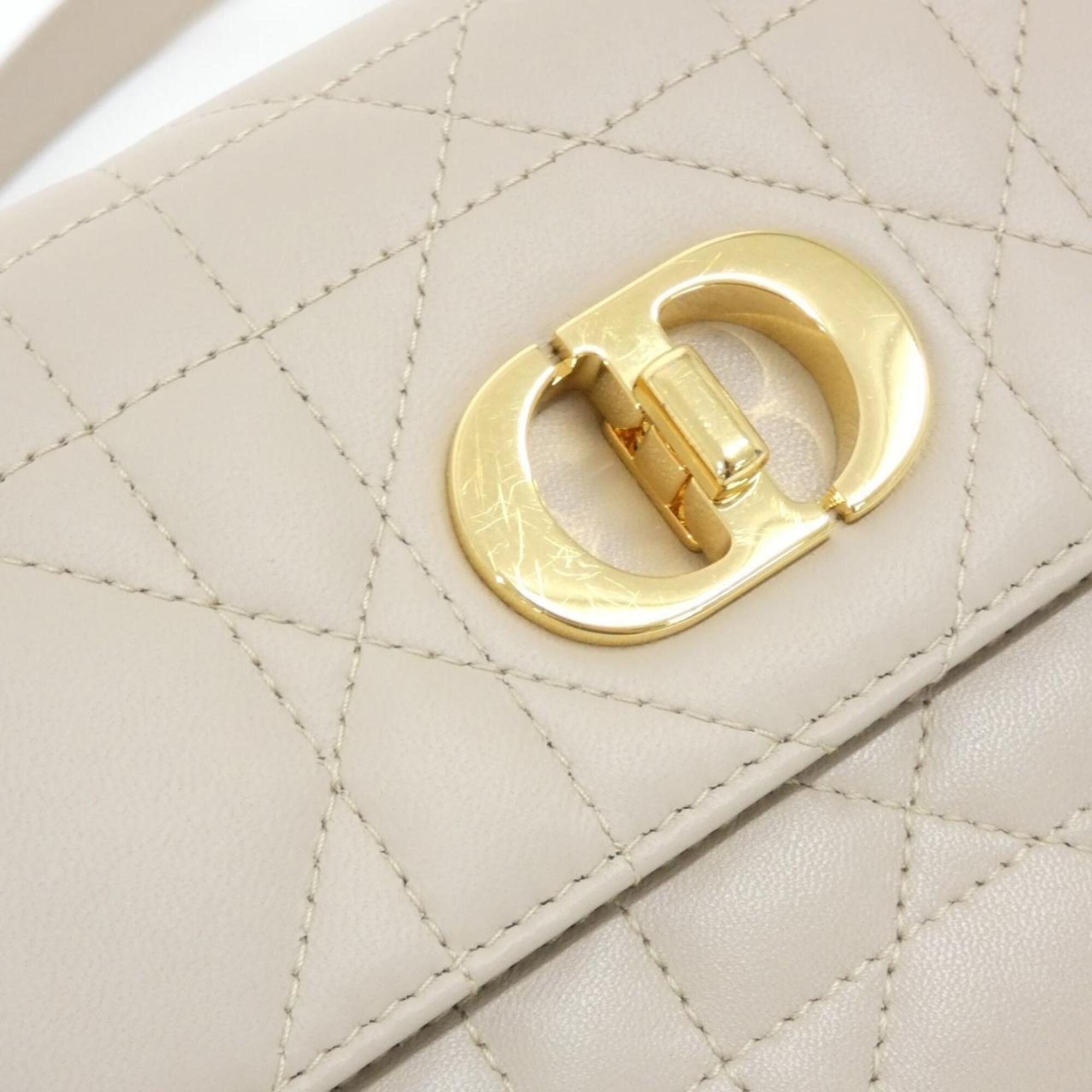 Christian Dior Beige Leather Handbag (Pre-Owned)