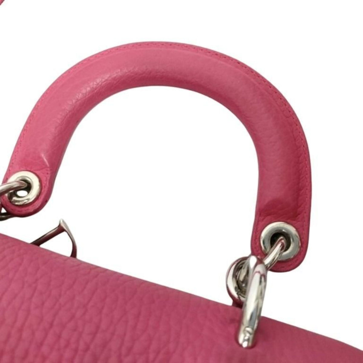 Christian Dior Rose Pink Leather Handbag Shoulder Bag (Pre-Owned)