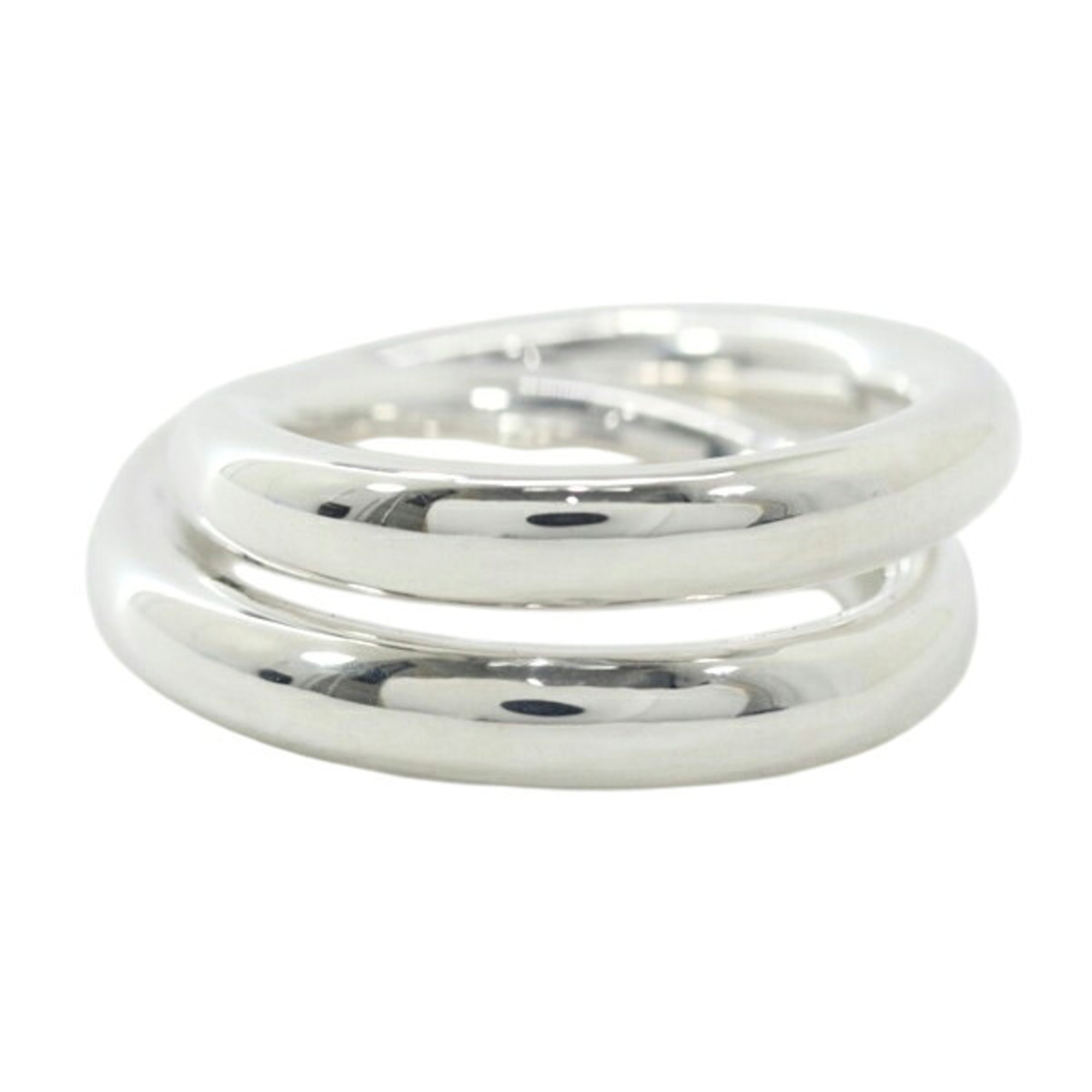 Hermes Silver 925 Band Ring (Pre-Owned)