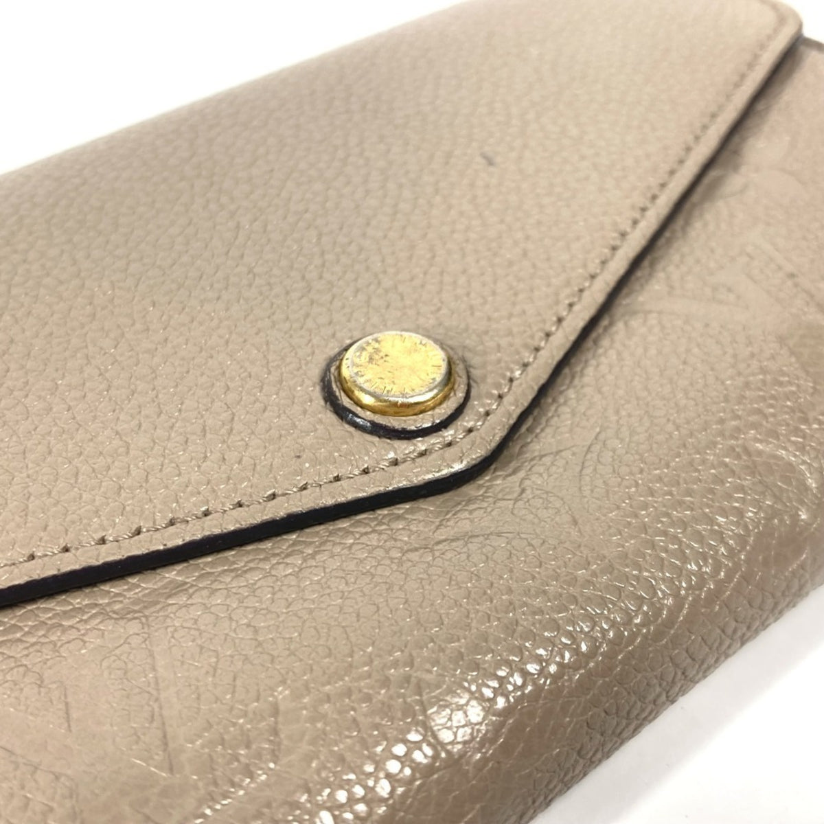 Louis Vuitton Beige Tourterelle Monogram Empreinte Long Wallet (Bi-Fold) (Pre-Owned)