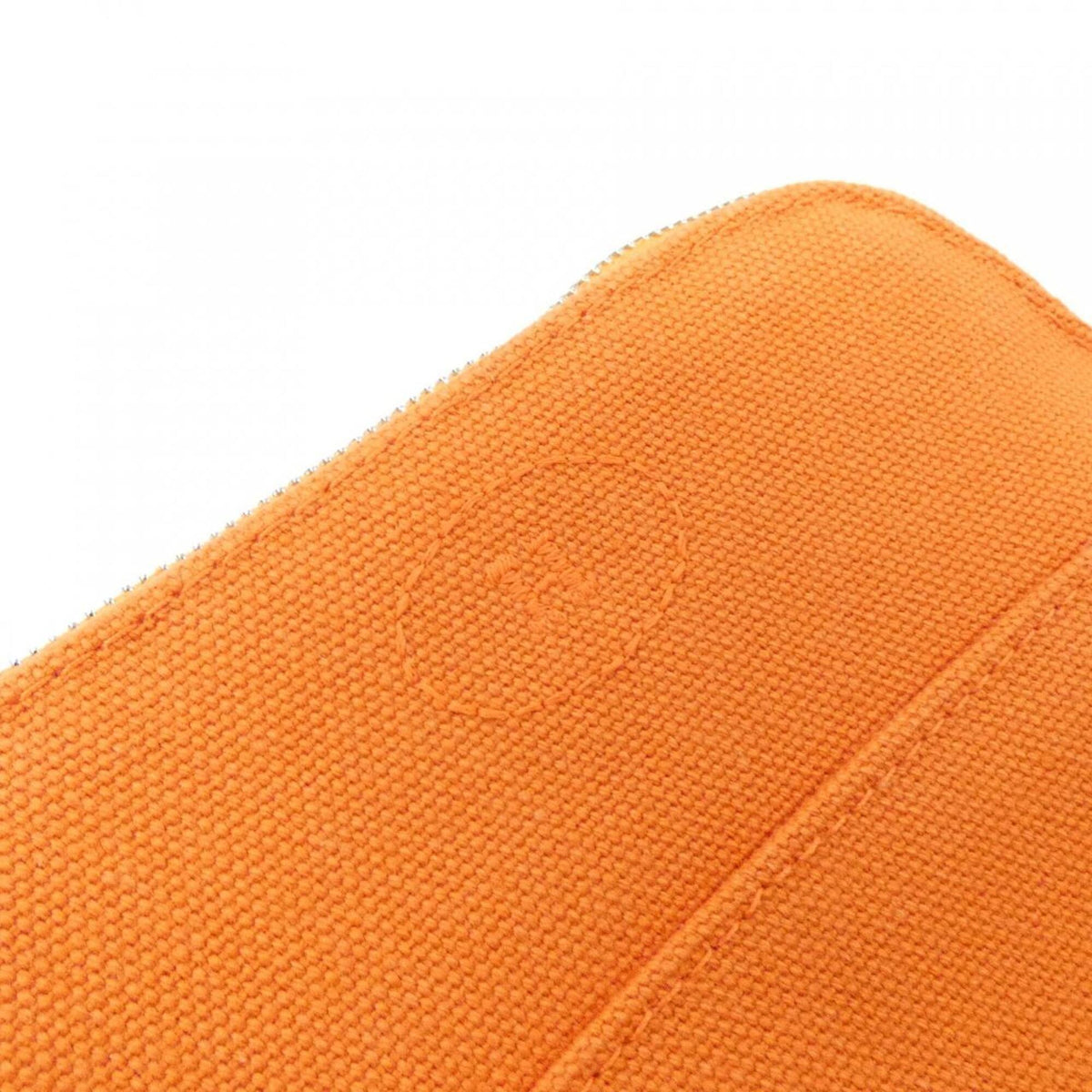 Hermes Feu Orange Canvas Handbag Pouch (Pre-Owned)