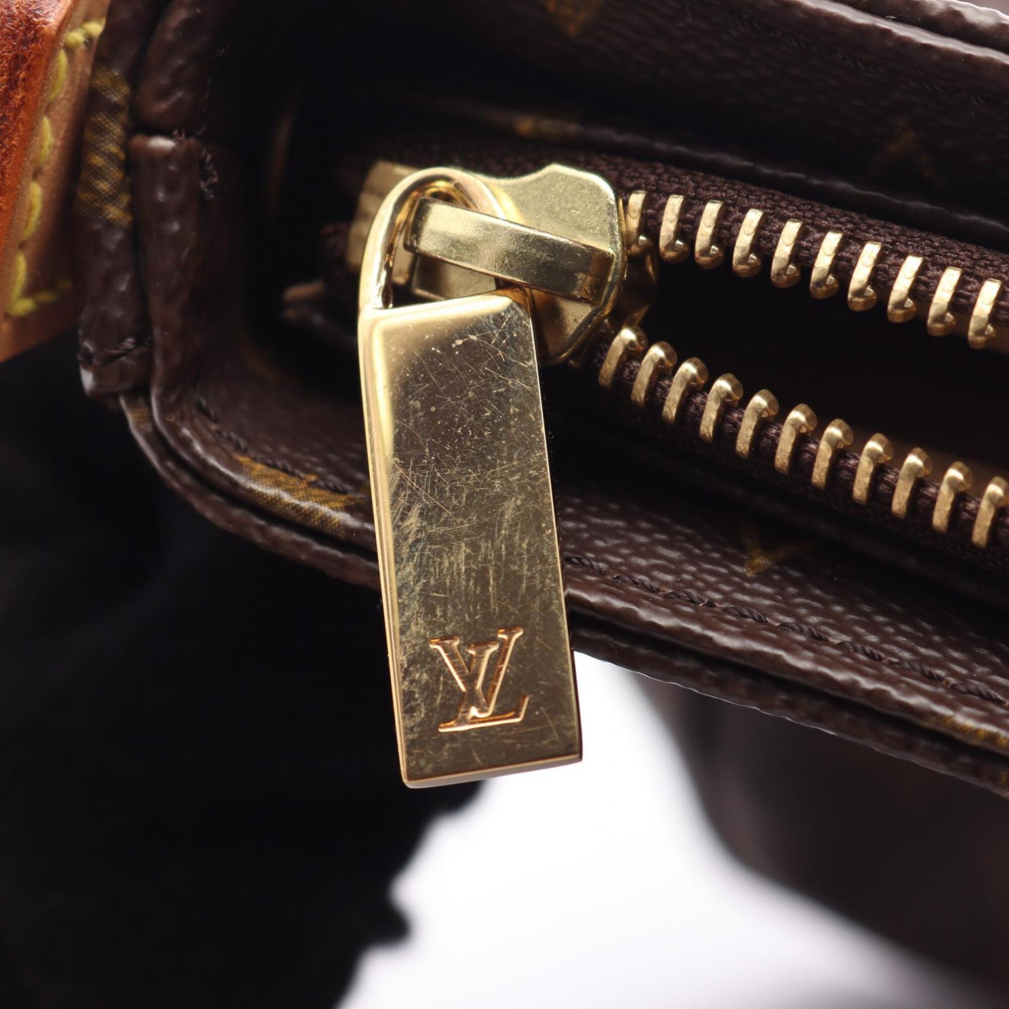 Louis Vuitton Brown Monogram Coated Canvas Leather Handbag Shoulder Bag (Pre-Owned)