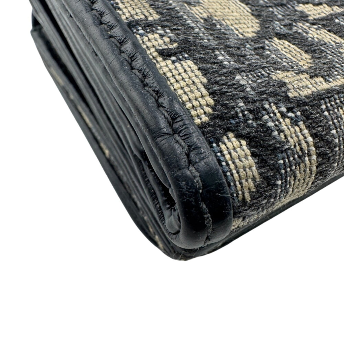 Christian Dior Navy Canvas Wallet (Tri-Fold) (Pre-Owned)