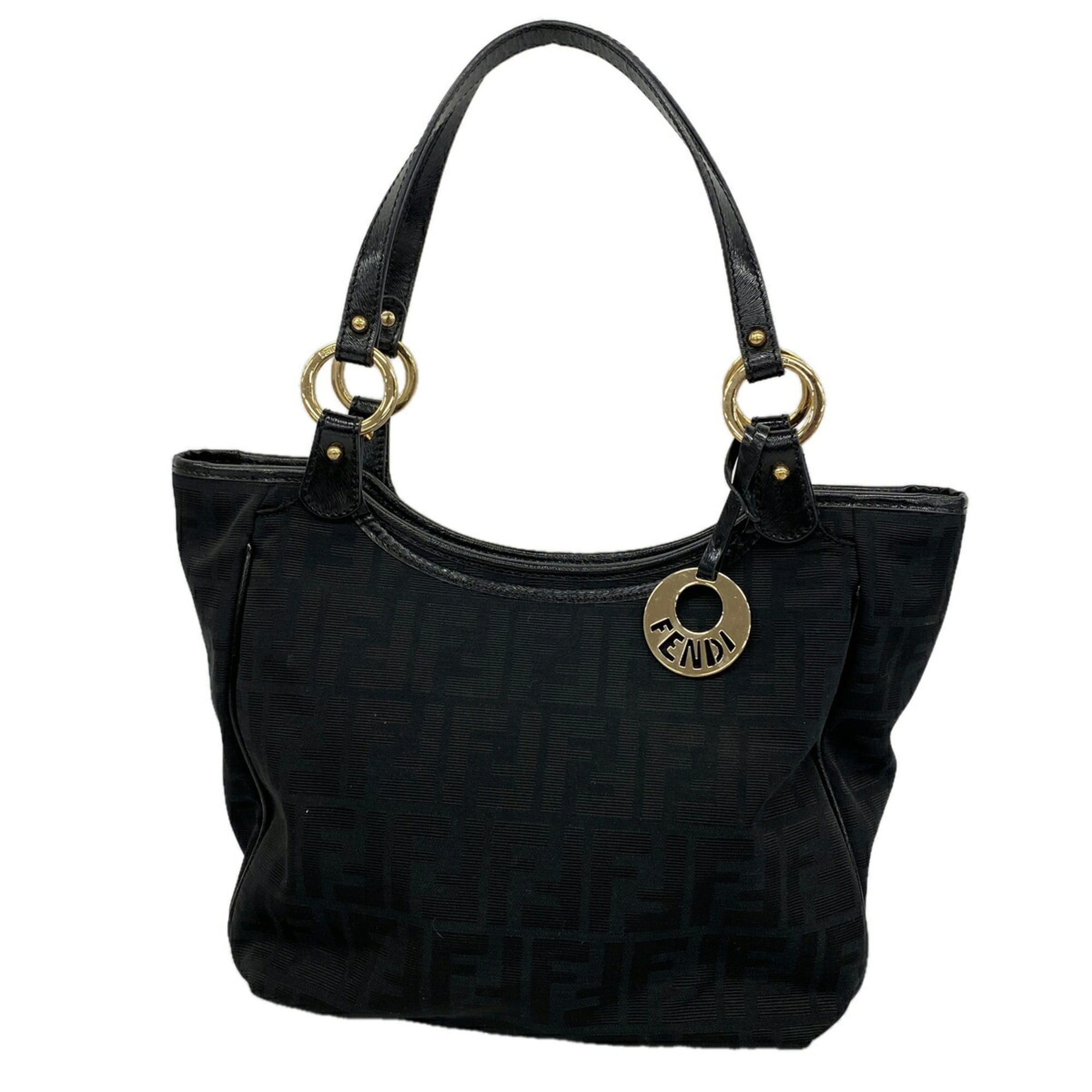 Fendi Black Nylon Canvas Tote Bag (Pre-Owned)