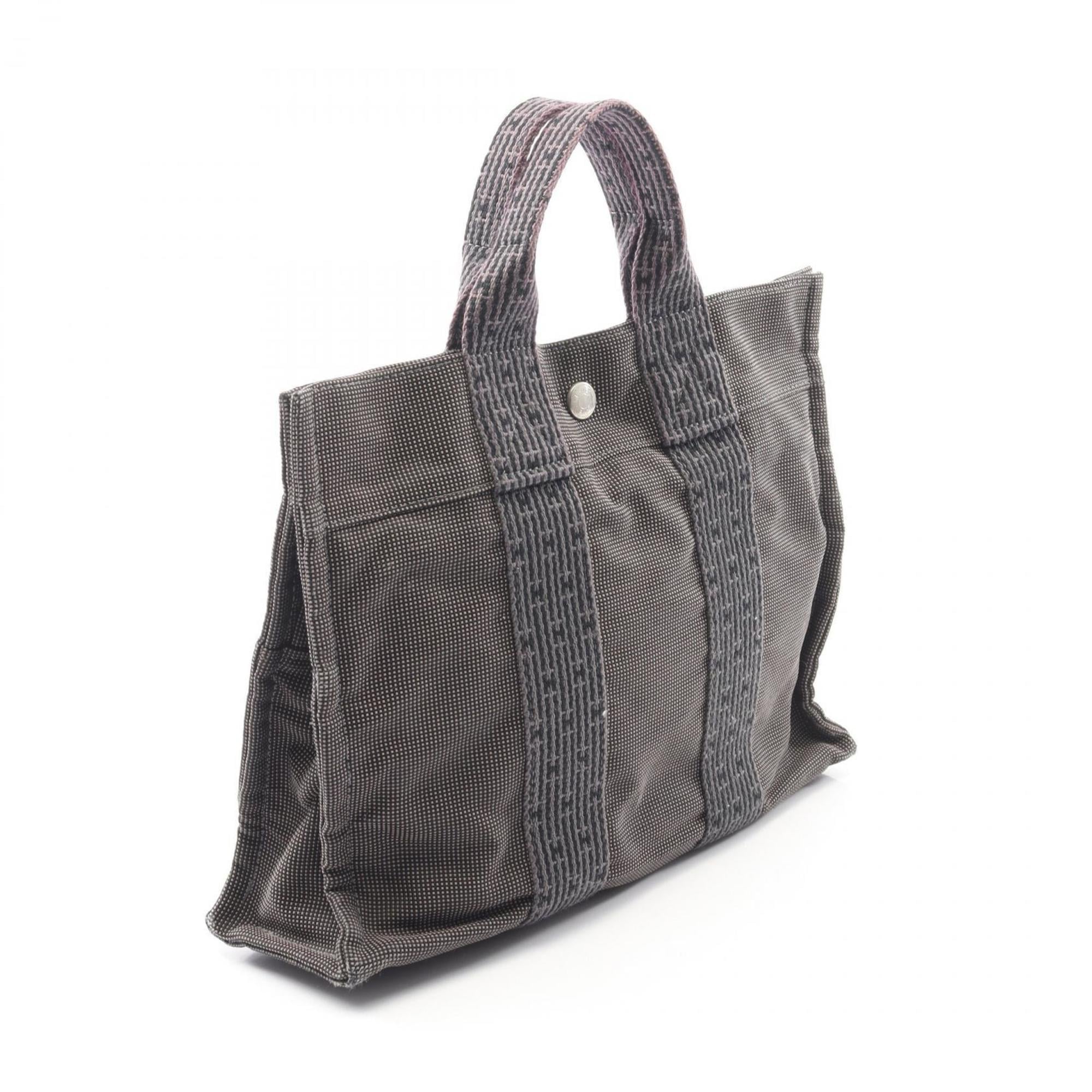 Hermes Gray Nylon Canvas Canvas Tote Bag (Pre-Owned)