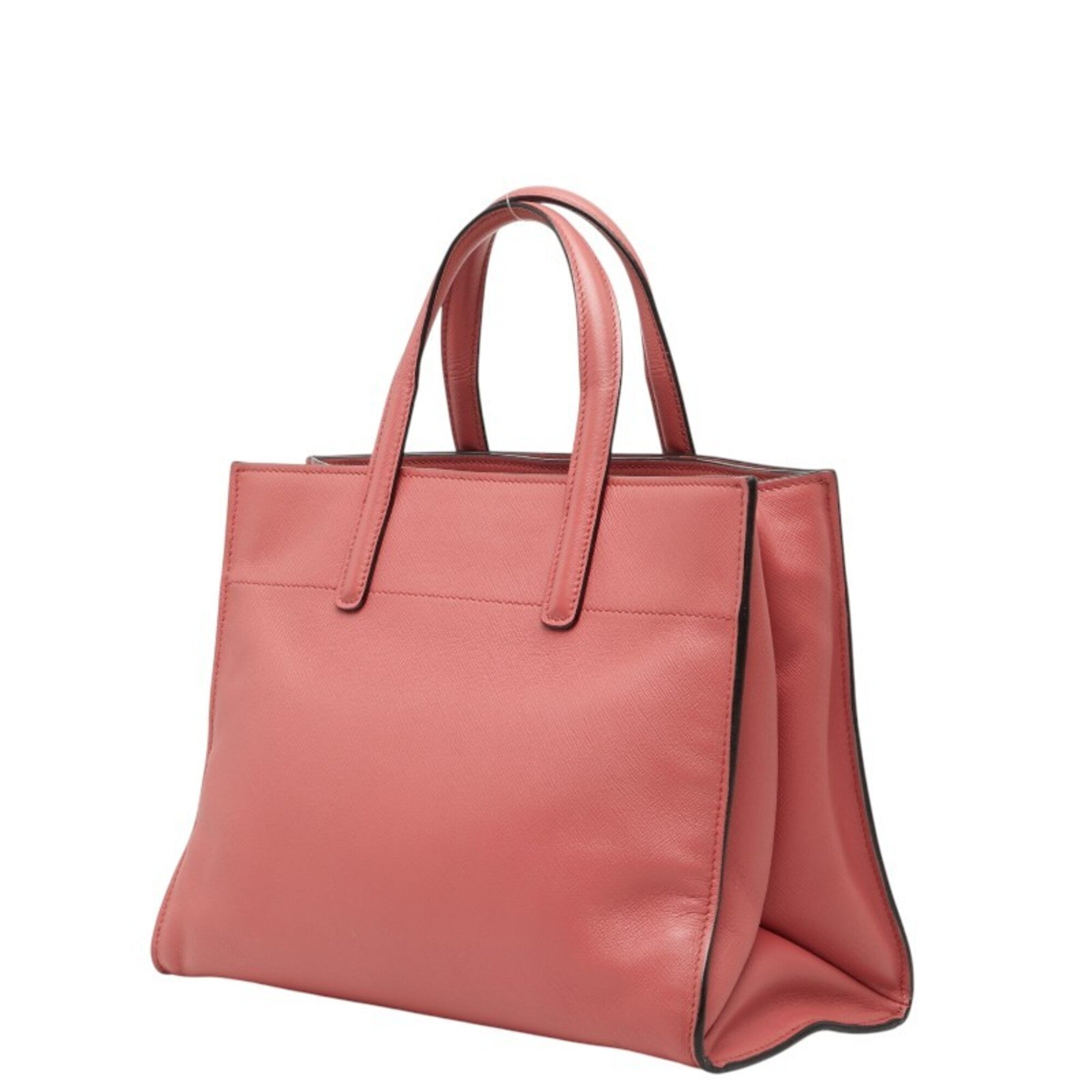 Prada Pink Leather Handbag Shoulder Bag (Pre-Owned)