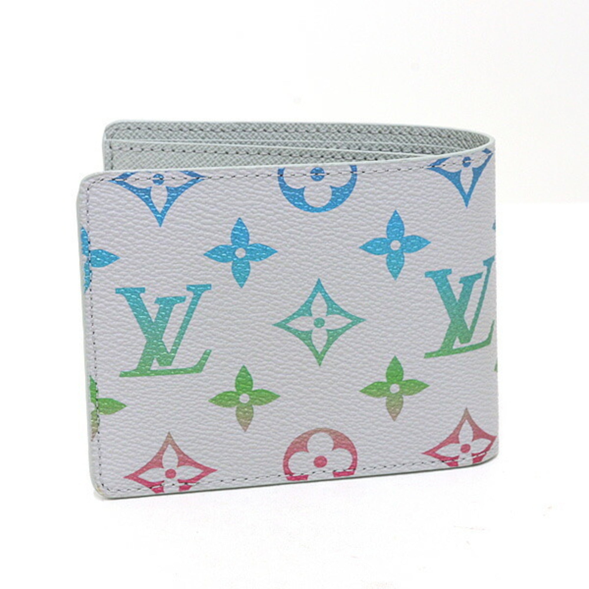 Louis Vuitton Monogram Gray Multi-Color Monogram Canvas Wallet (Bi-Fold) (Pre-Owned)