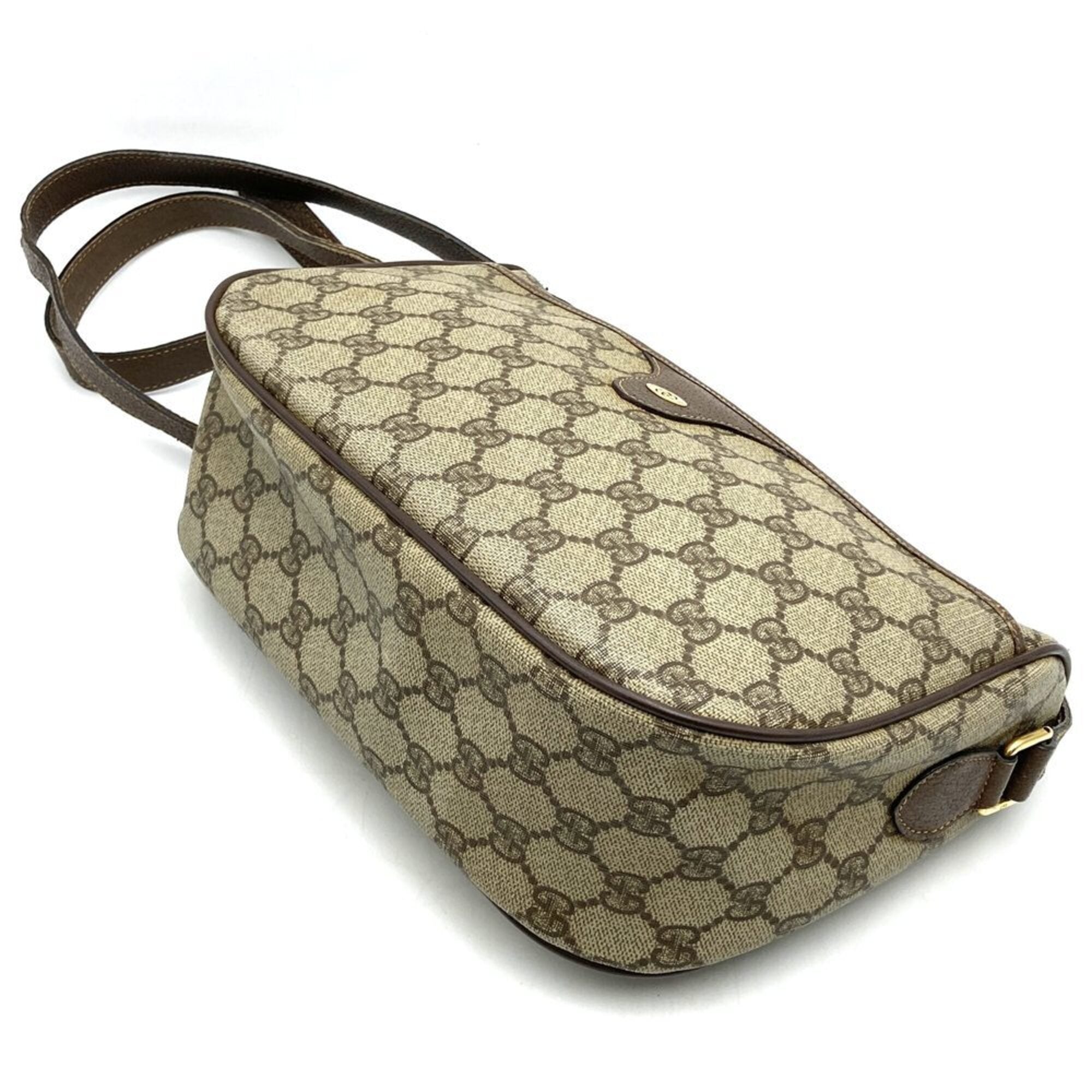 Gucci Brown Gg Supreme Canvas Shoulder Bag (Pre-Owned)