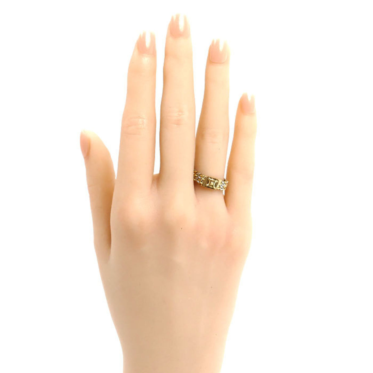 Celine Yellow Gold (18K) White Gold (18K) Band Ring (Pre-Owned)